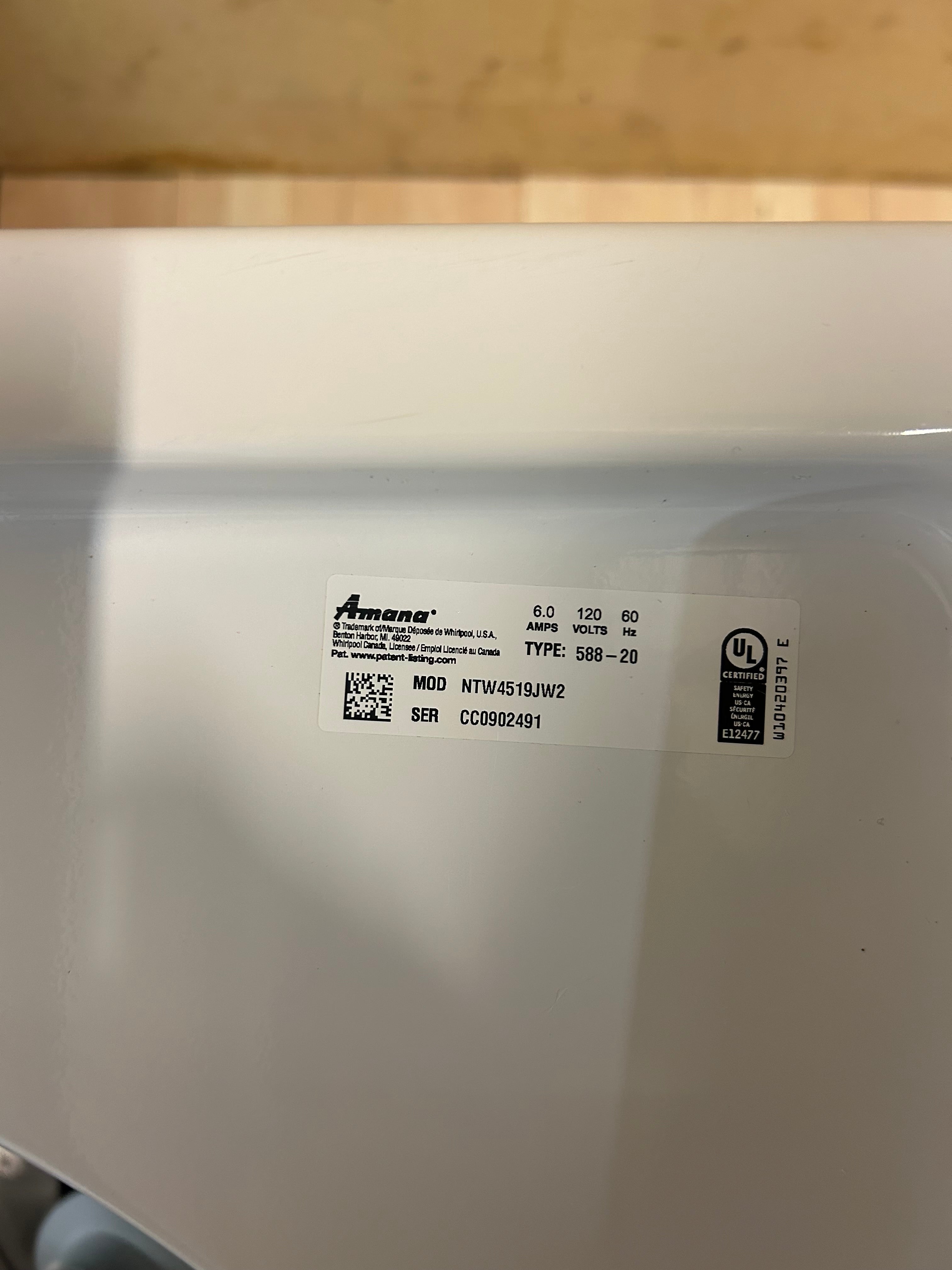 Amana Large Capacity Top Load Set