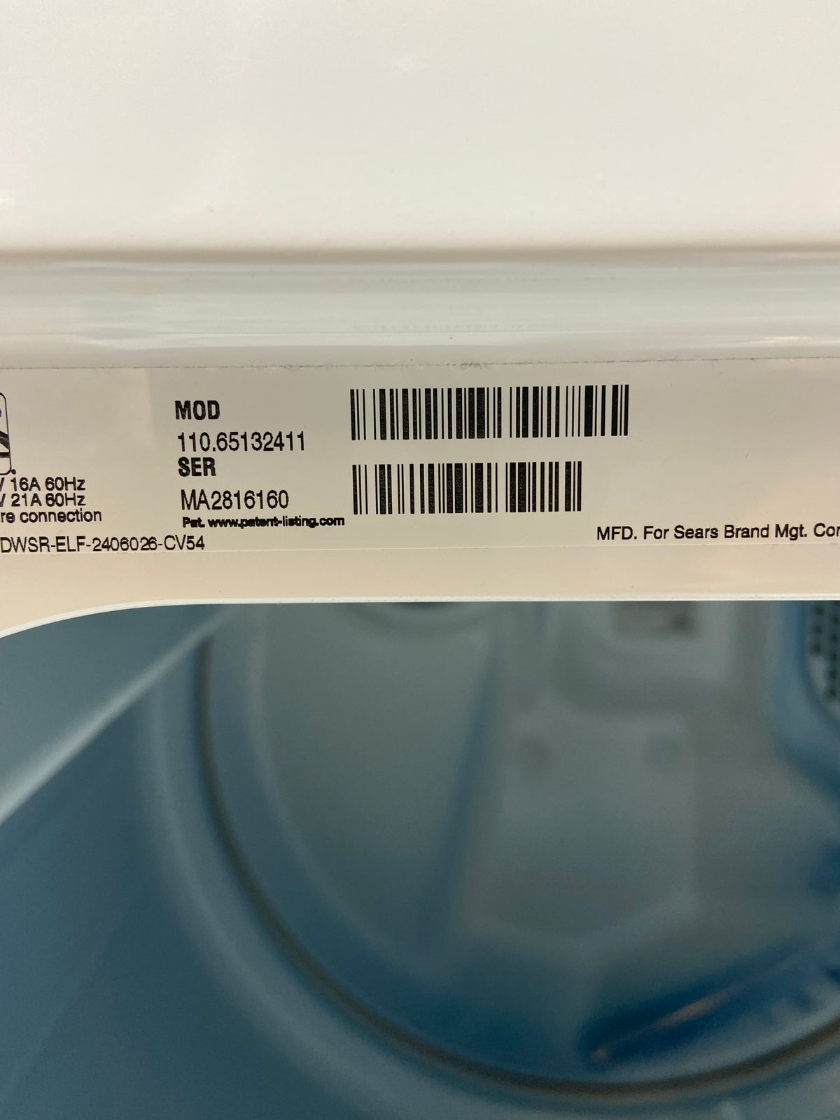 Kenmore Large Capacity Dryer