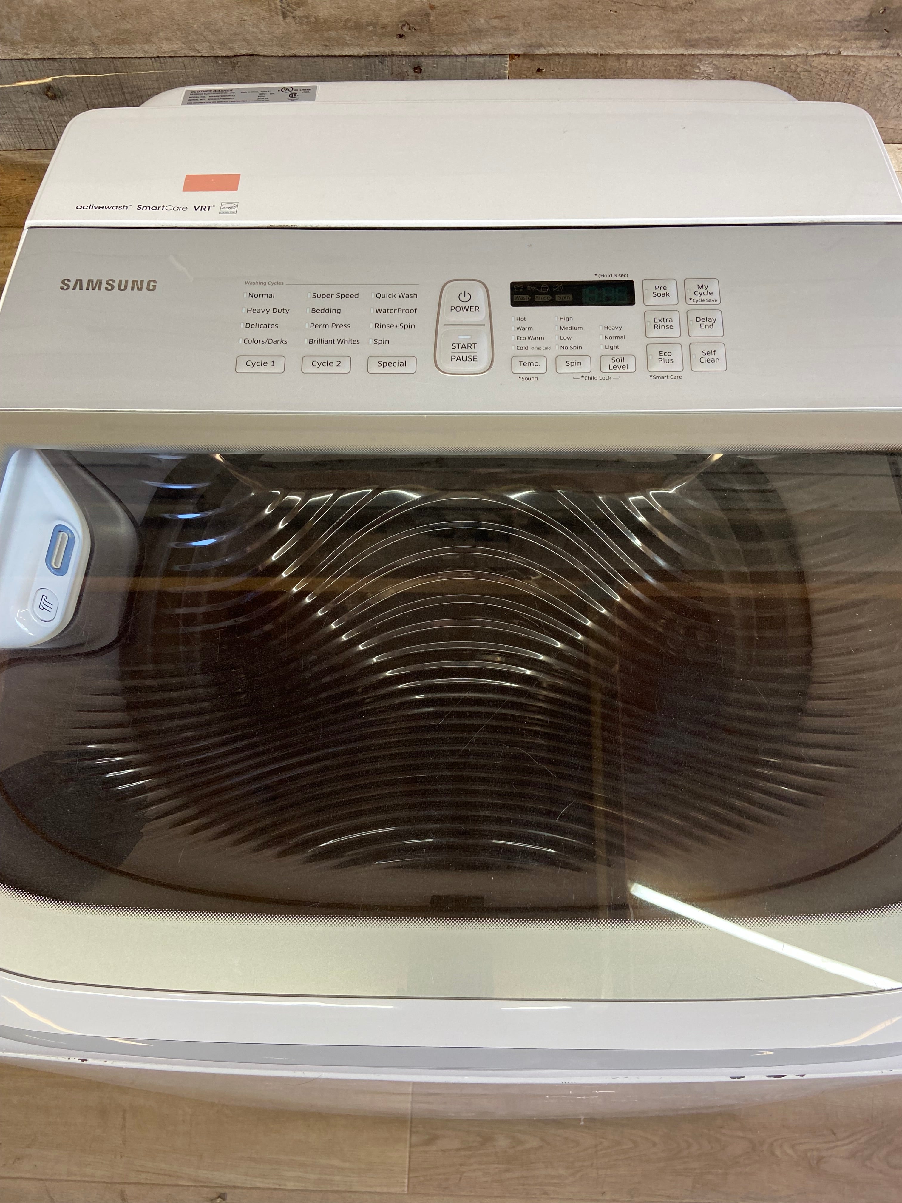Samsung White Grey Face Active Wash Top Load Washer