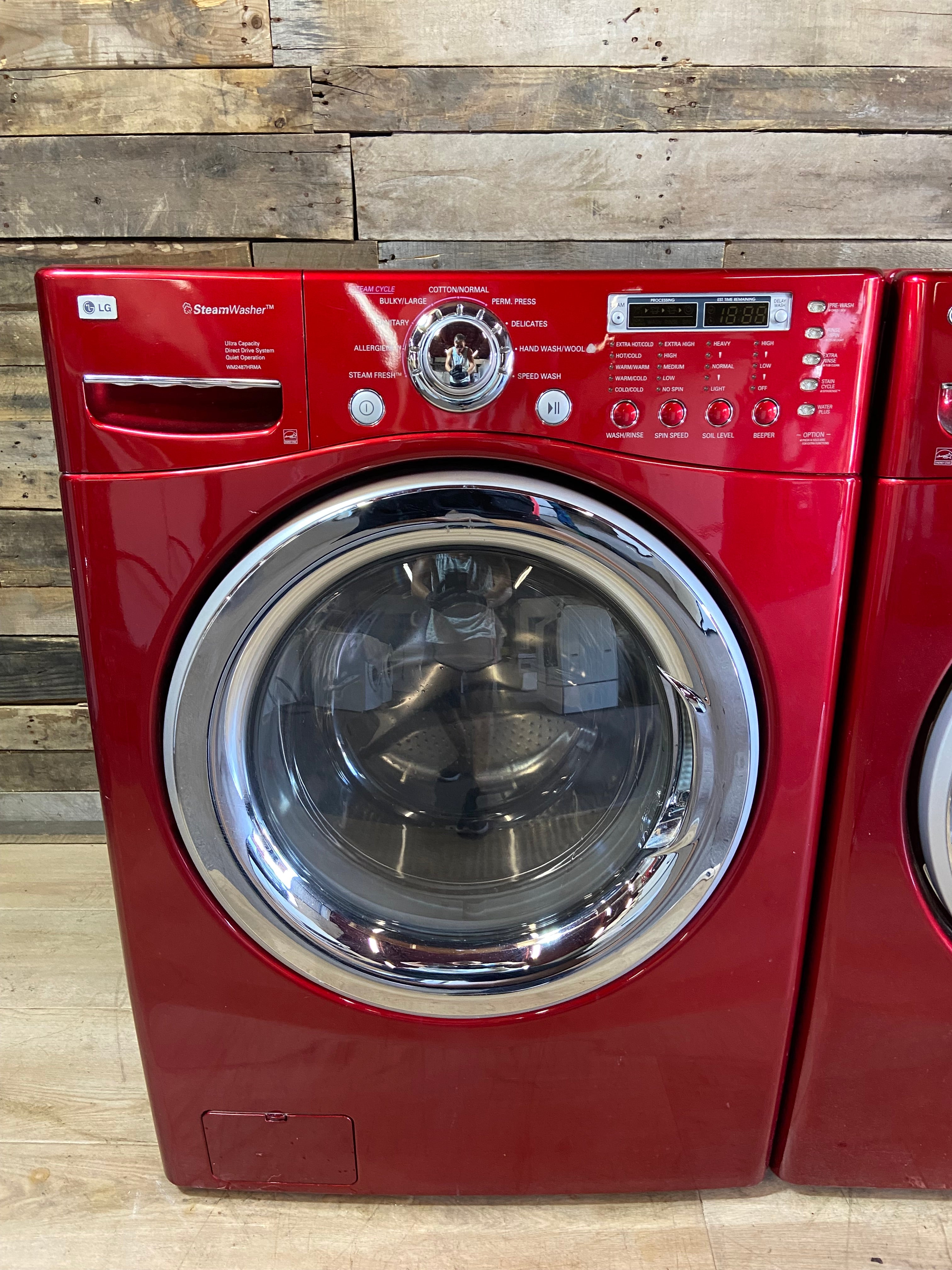 LG Red Front Load Washer Dryer Set