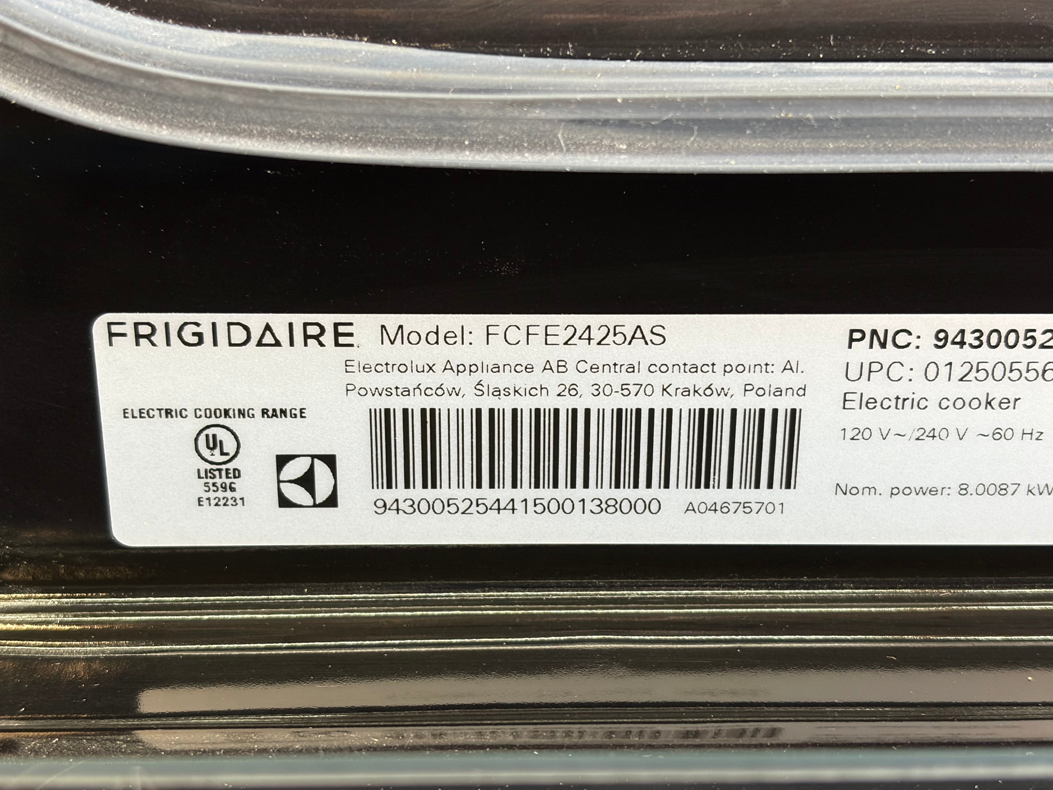 Frigidaire 24" Freestanding Electric Range (Stainless Steel)
