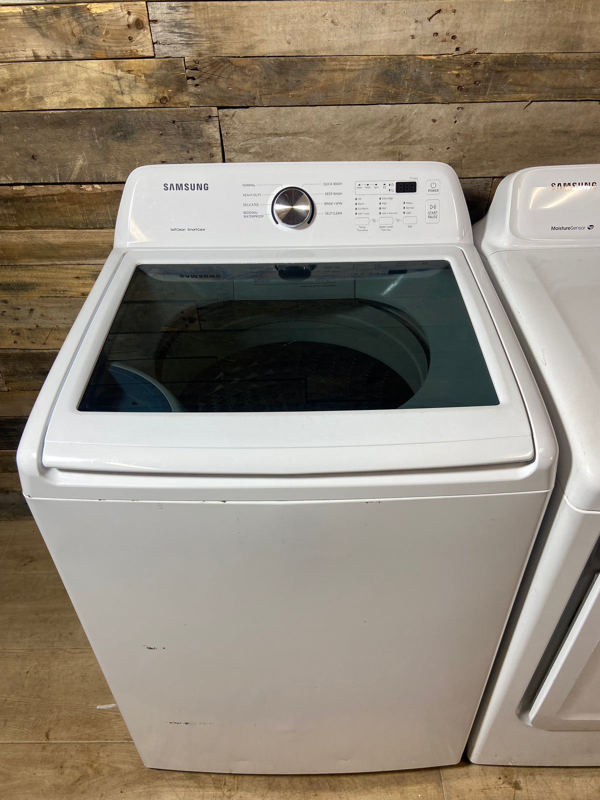 Samsung Washer & Dryer Glass Lid Large Capacity Set