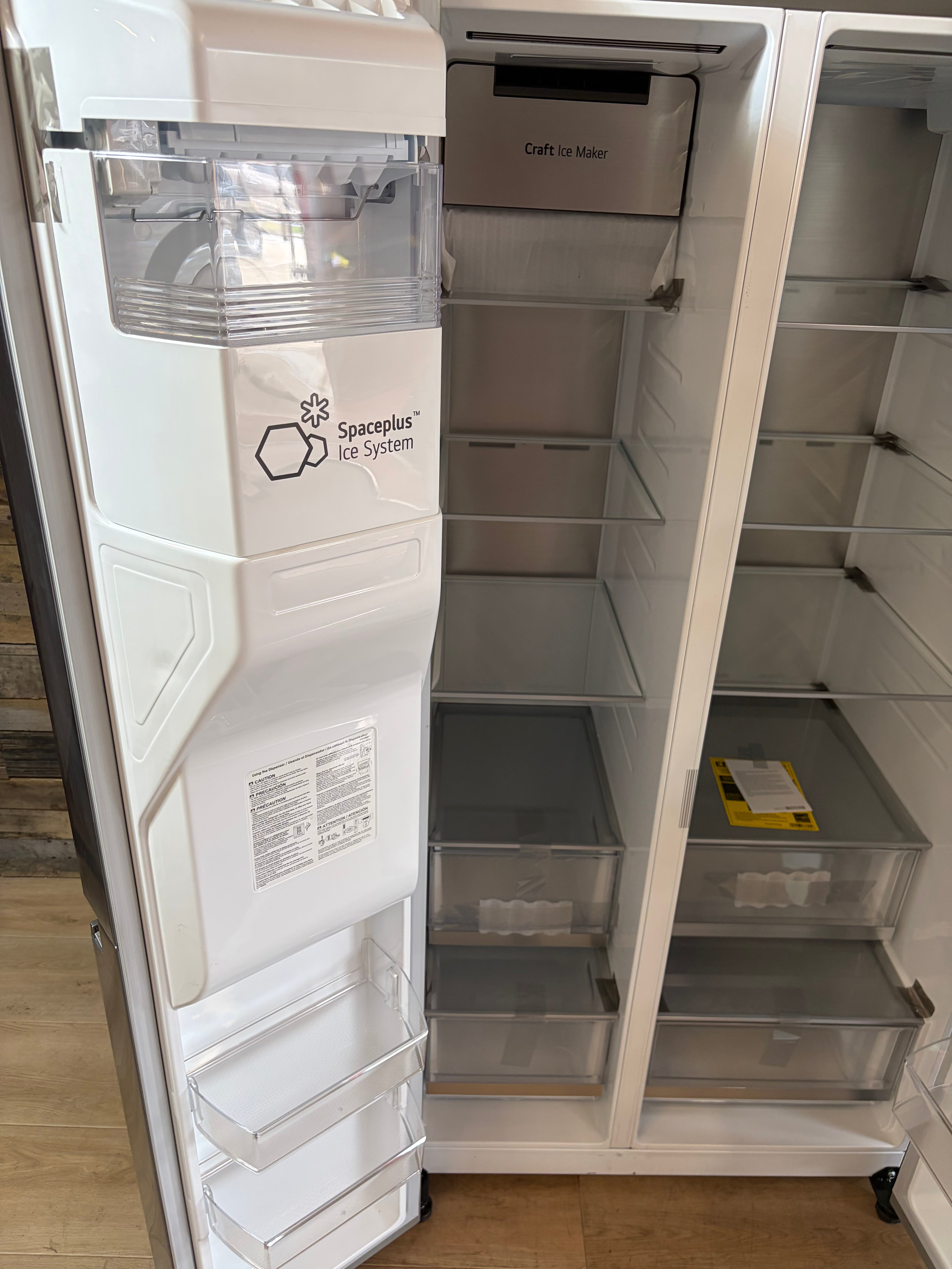 LG 36" 27.1 Cu. Ft. PrintProof™ Stainless Steel Side-by-Side Refrigerator with Craft Ice™