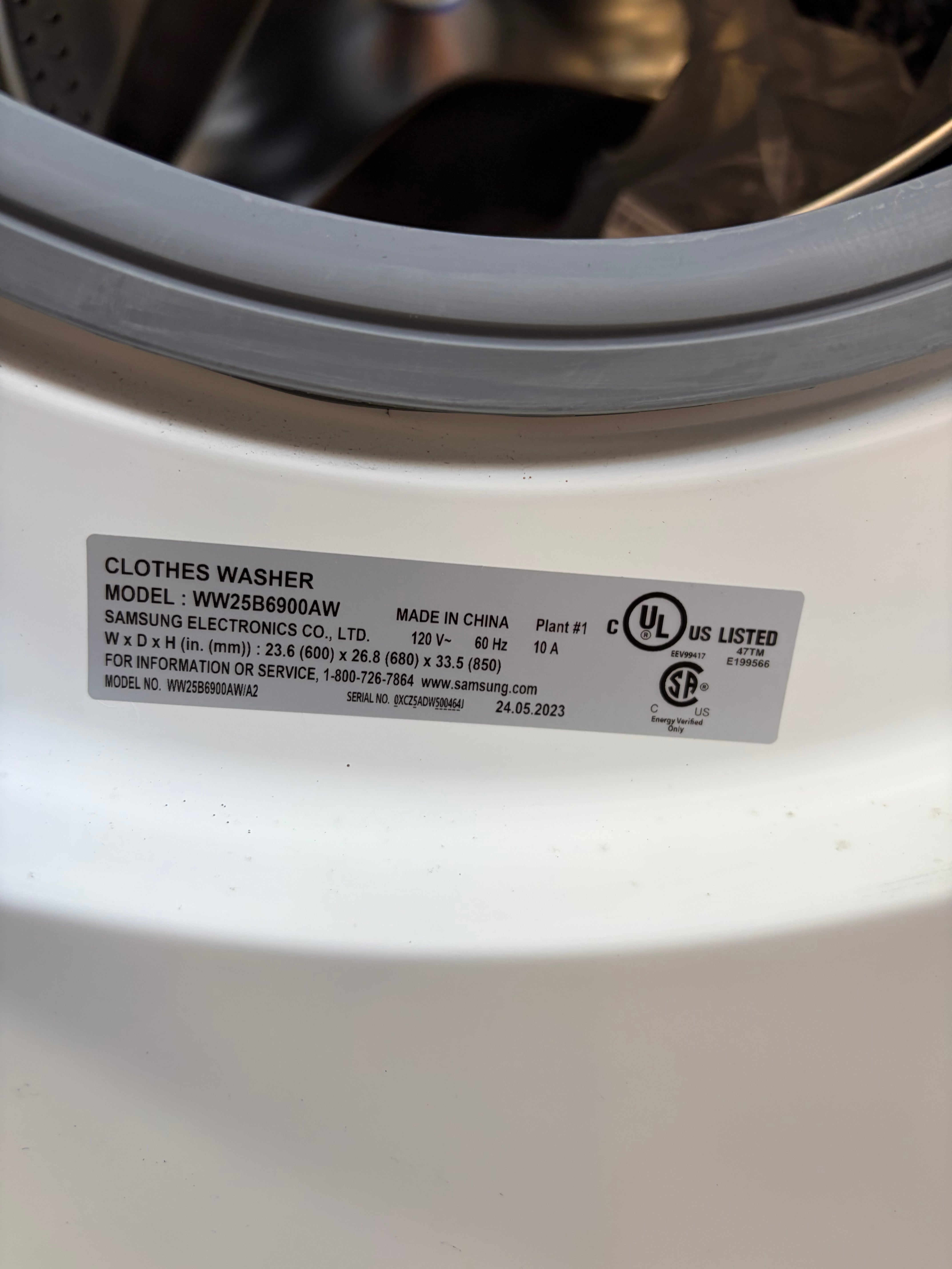 2.5 cu. ft. Compact Front Load Washer and Dryer with AI Smart Dial and Super Speed Wash in White