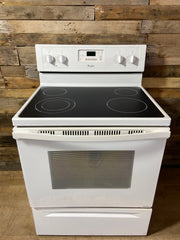 Whirlpool White Glass Top Range