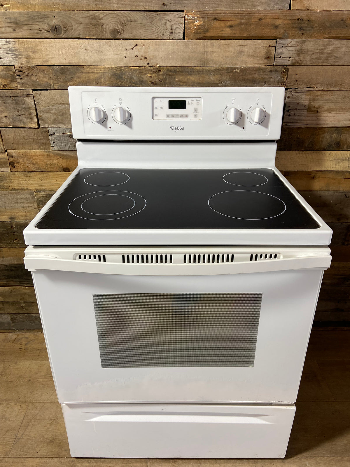 Whirlpool White Glass Top Range