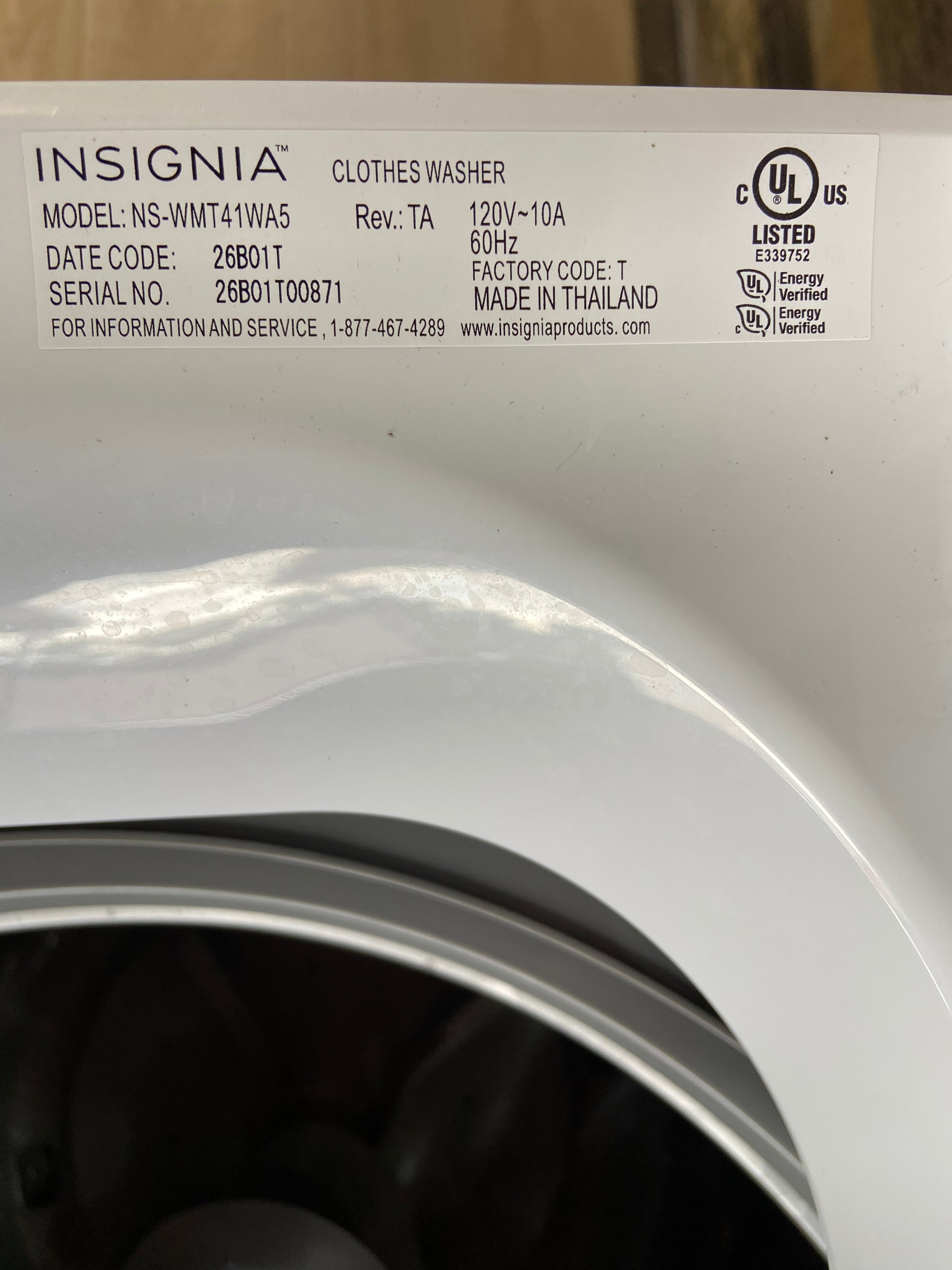 Insignia 4.1 Cu. Ft. Top Load Washer