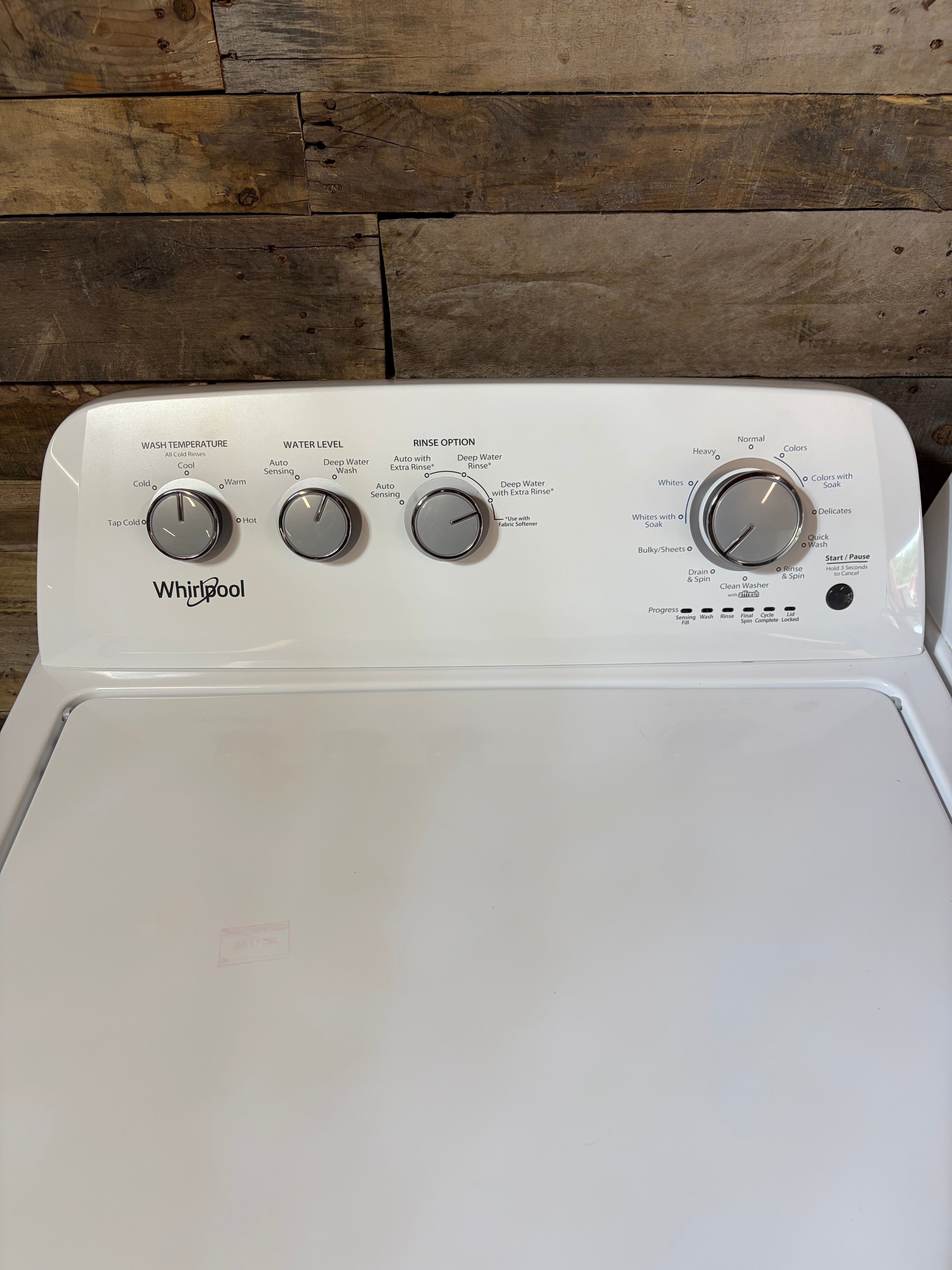 Whirlpool White Large Capacity Top Load Set
