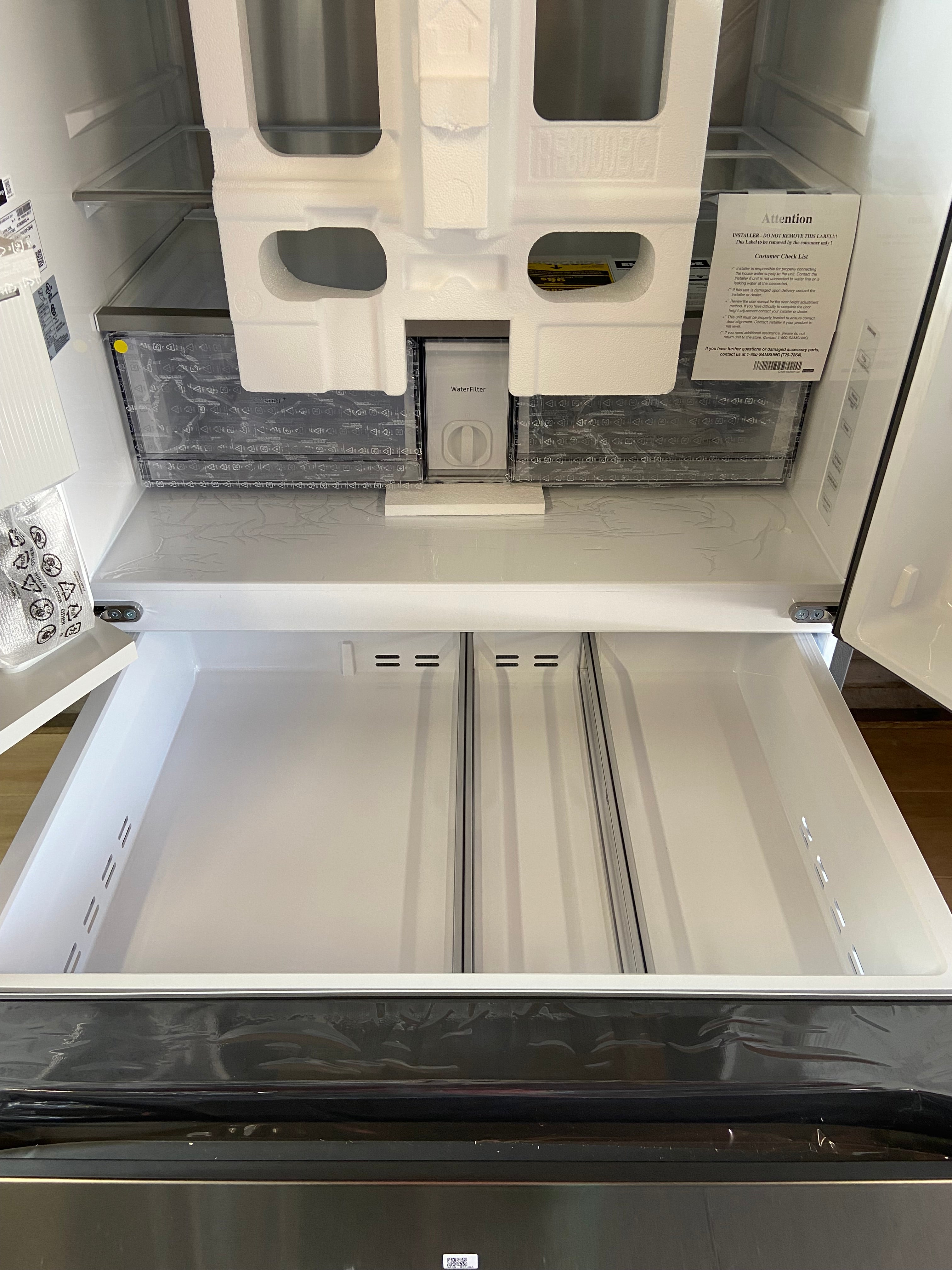 Bespoke 36 in. 29 cu. ft. Standard Depth 4-Door French Door Smart Refrigerator in Stainless Steel with Beverage Center