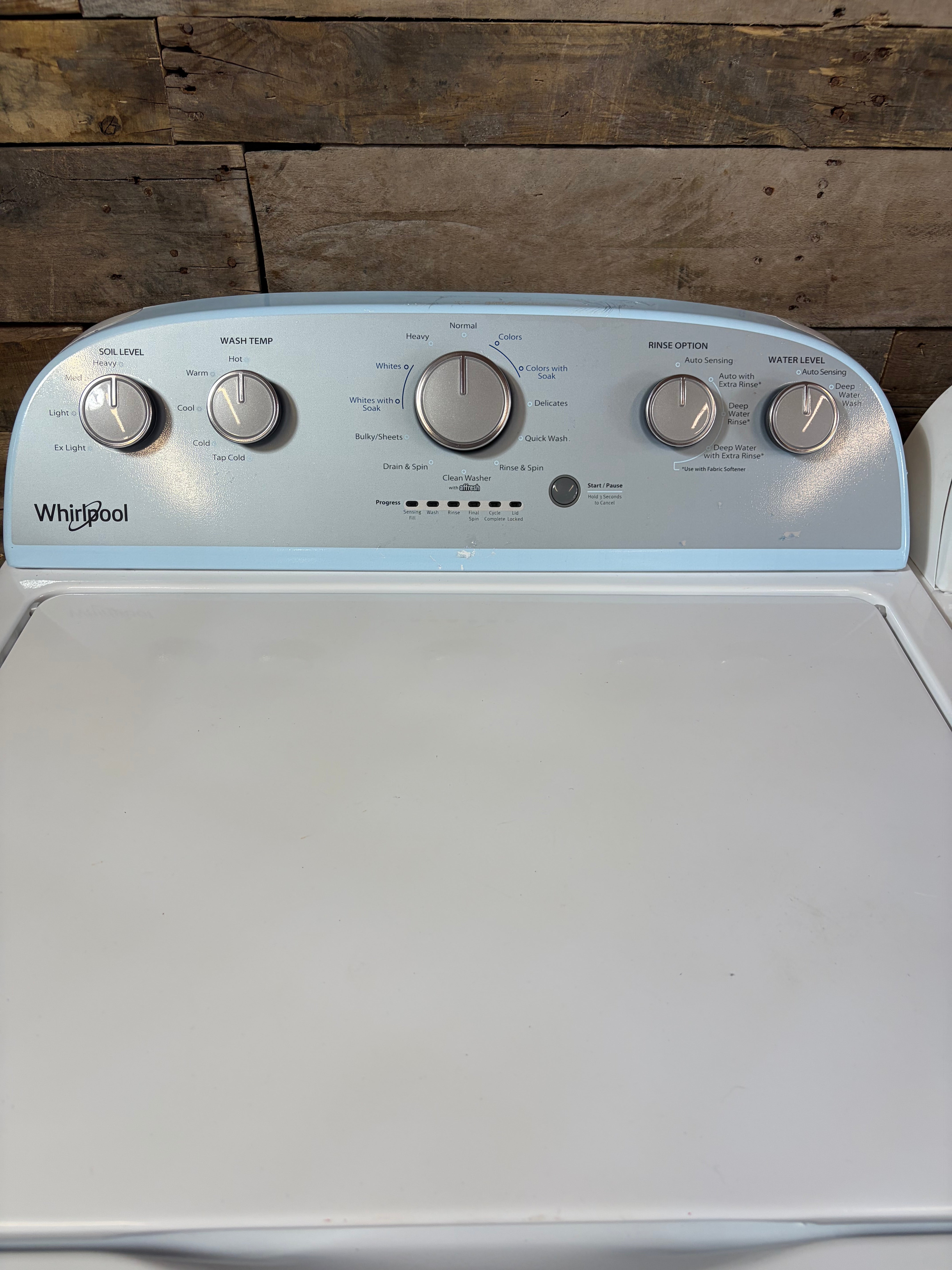 Whirlpool Grey Face Top Load Set
