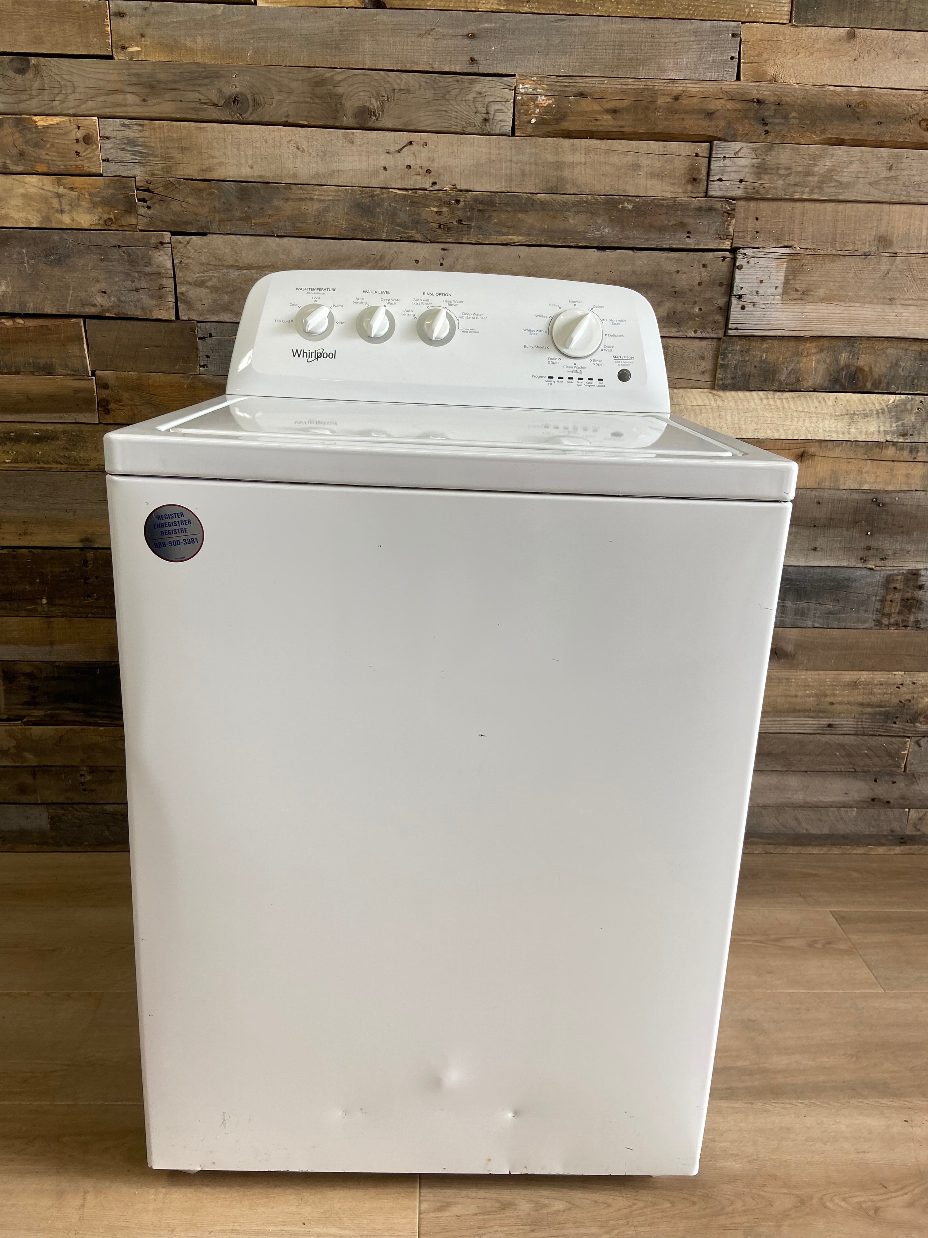 Whirlpool White Panel Top Load Washer