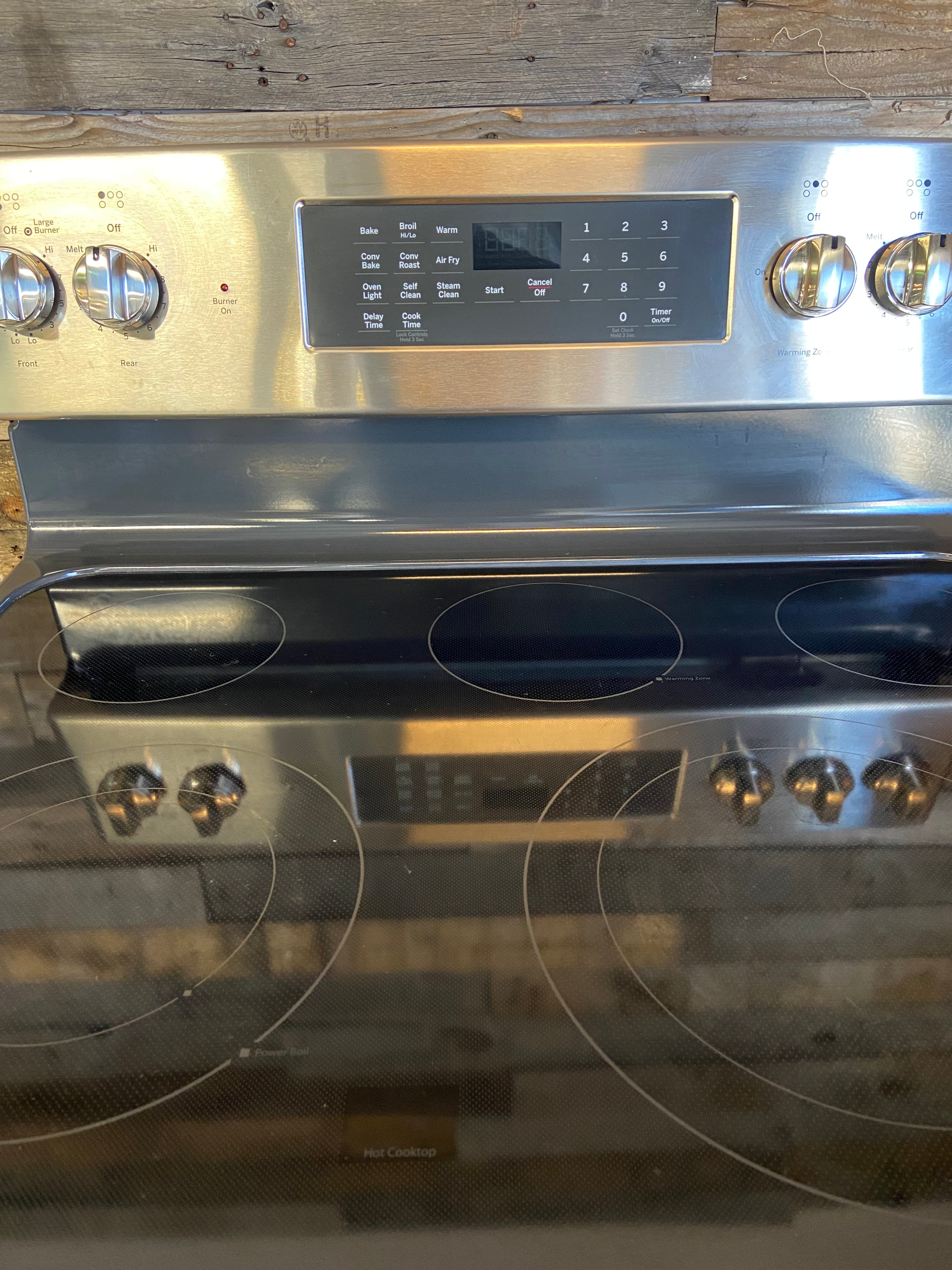 GE Stainless Glass Top Range