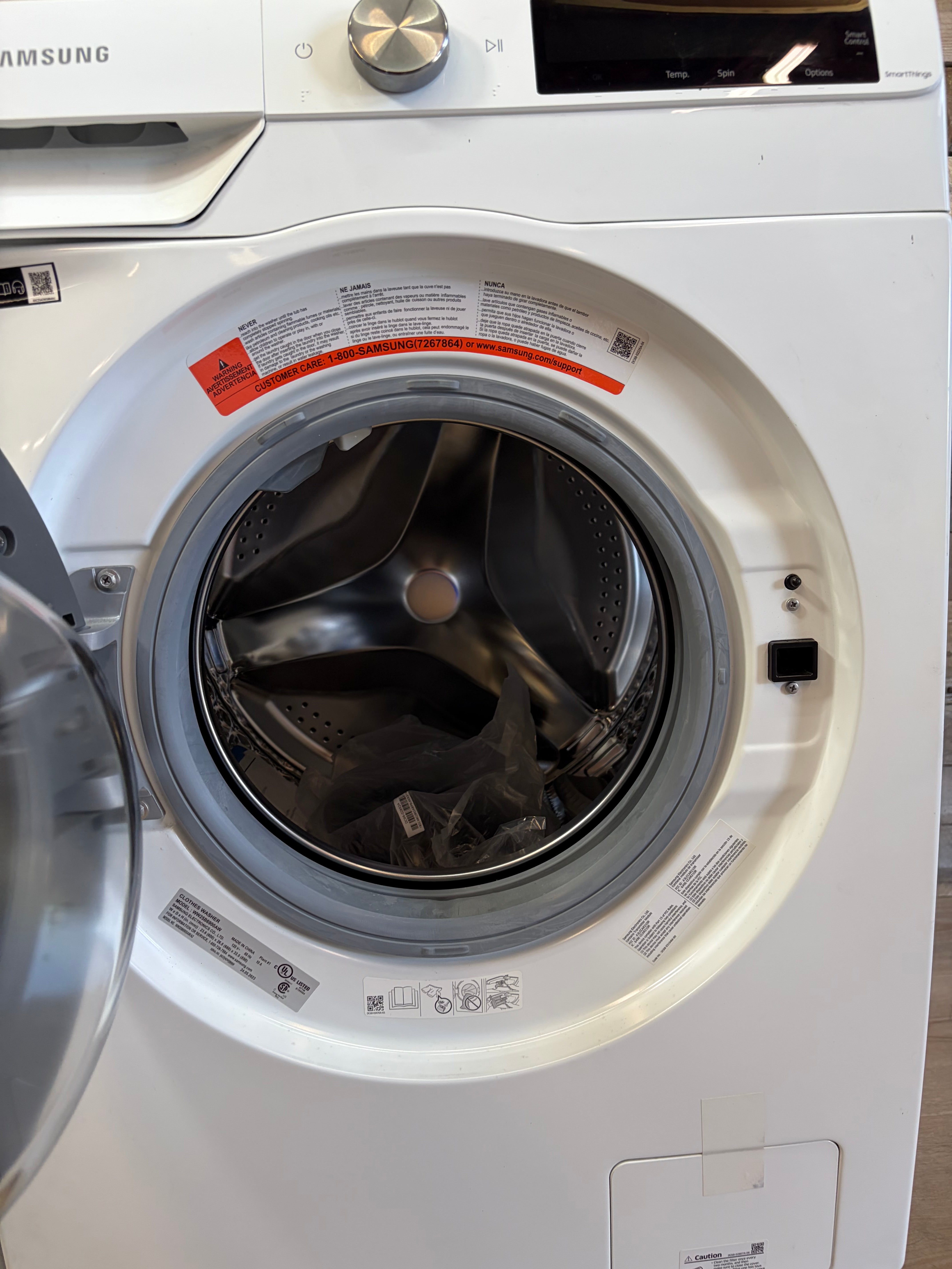 2.5 cu. ft. Compact Front Load Washer and Dryer with AI Smart Dial and Super Speed Wash in White