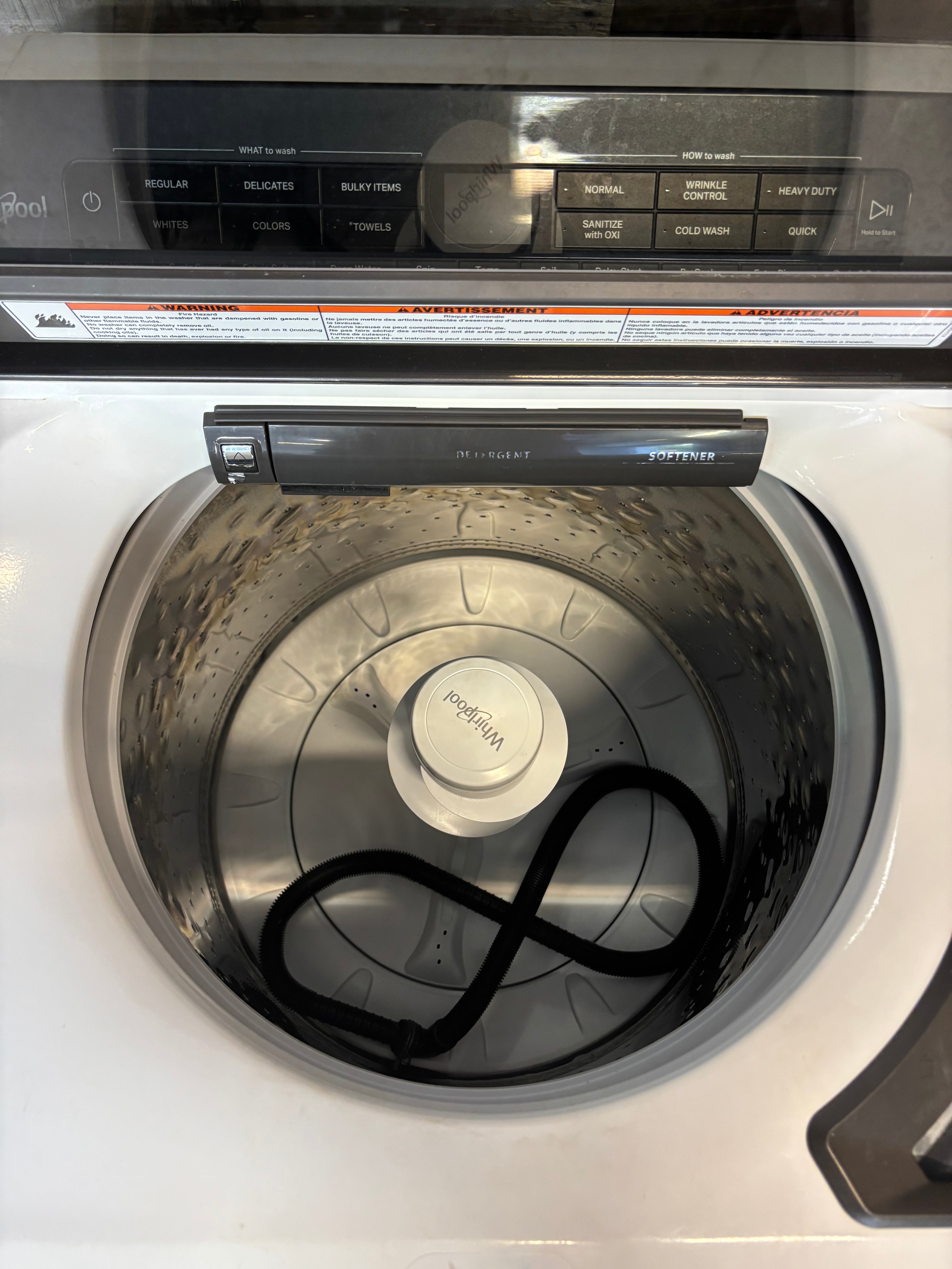 Whirlpool White Glass Top Set With Agitator