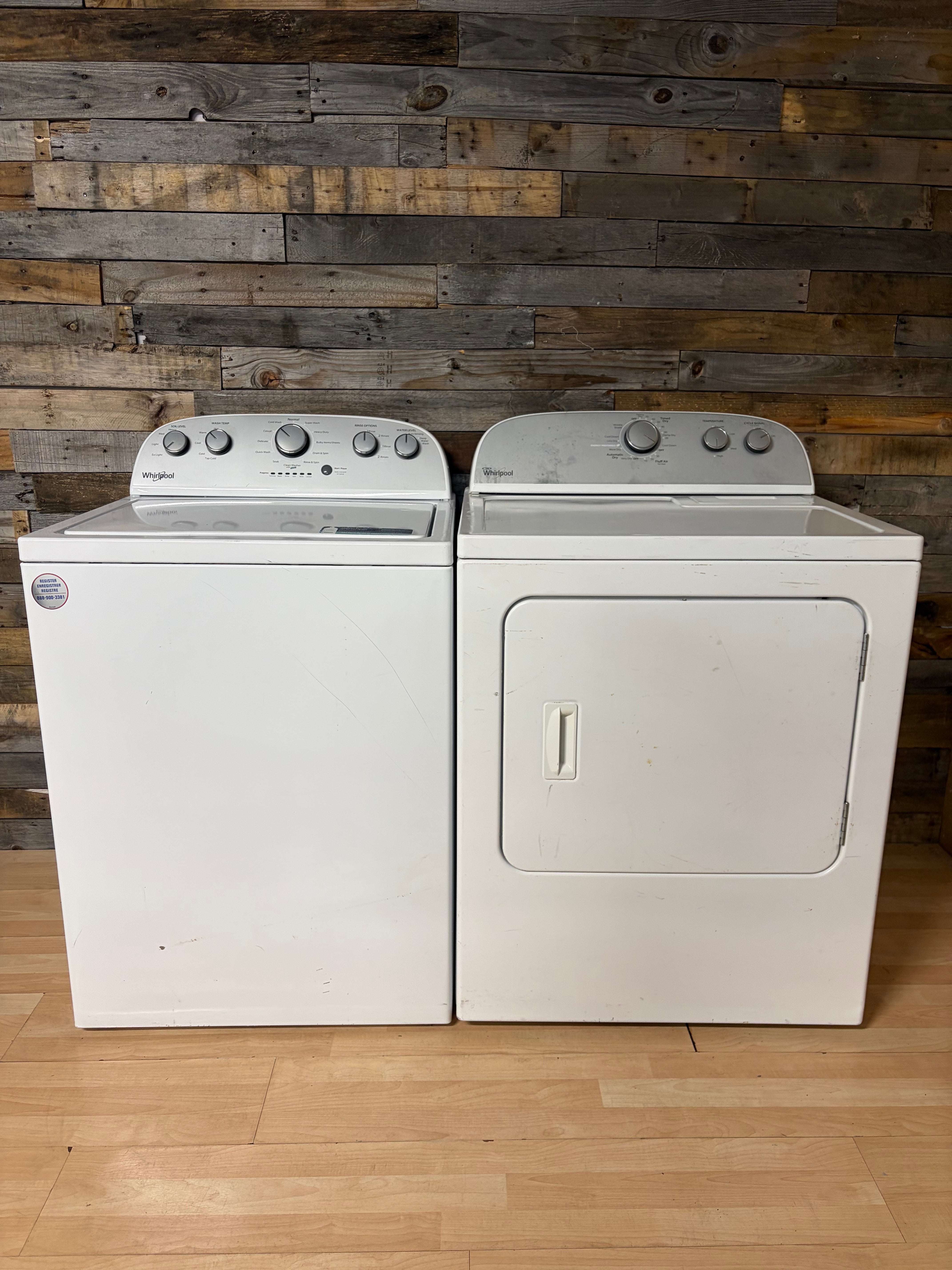 Whirlpool Grey Face Top Load Set