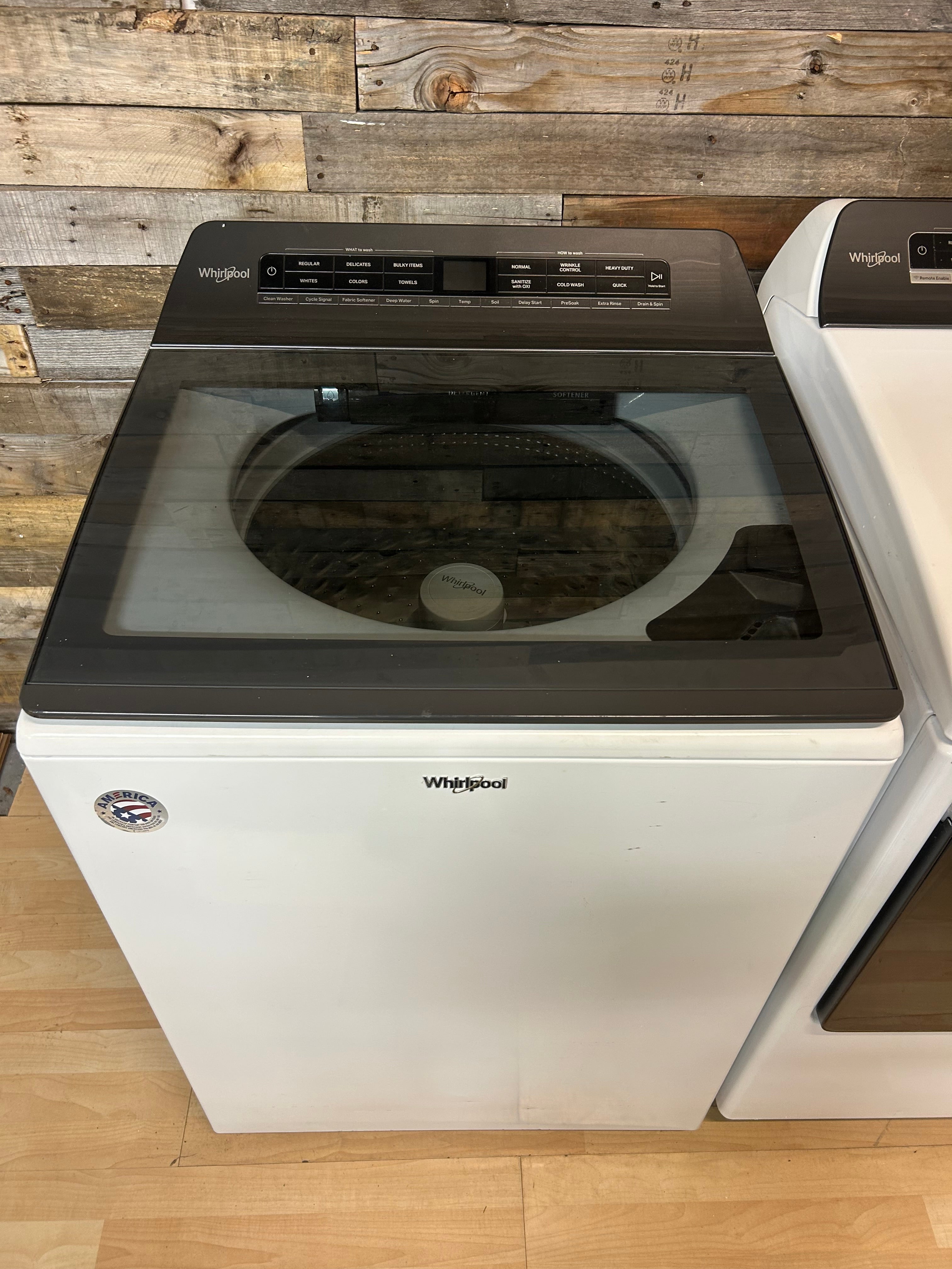 White Whirlpool Glass Top Set