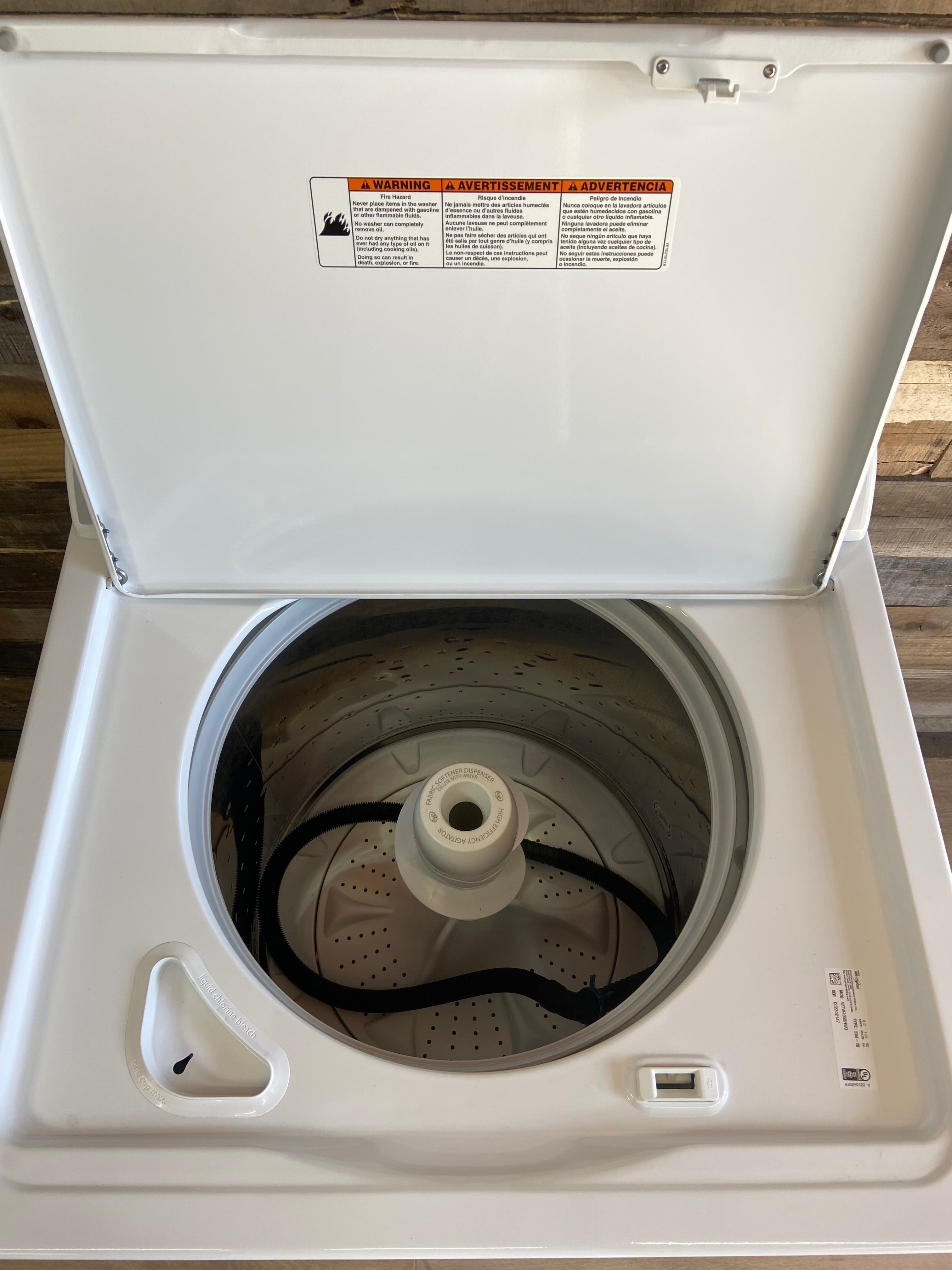 Whirlpool Stainless Steel Drum Top Load Washer