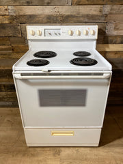 Whirlpool White 4 Burner Coil Top Range
