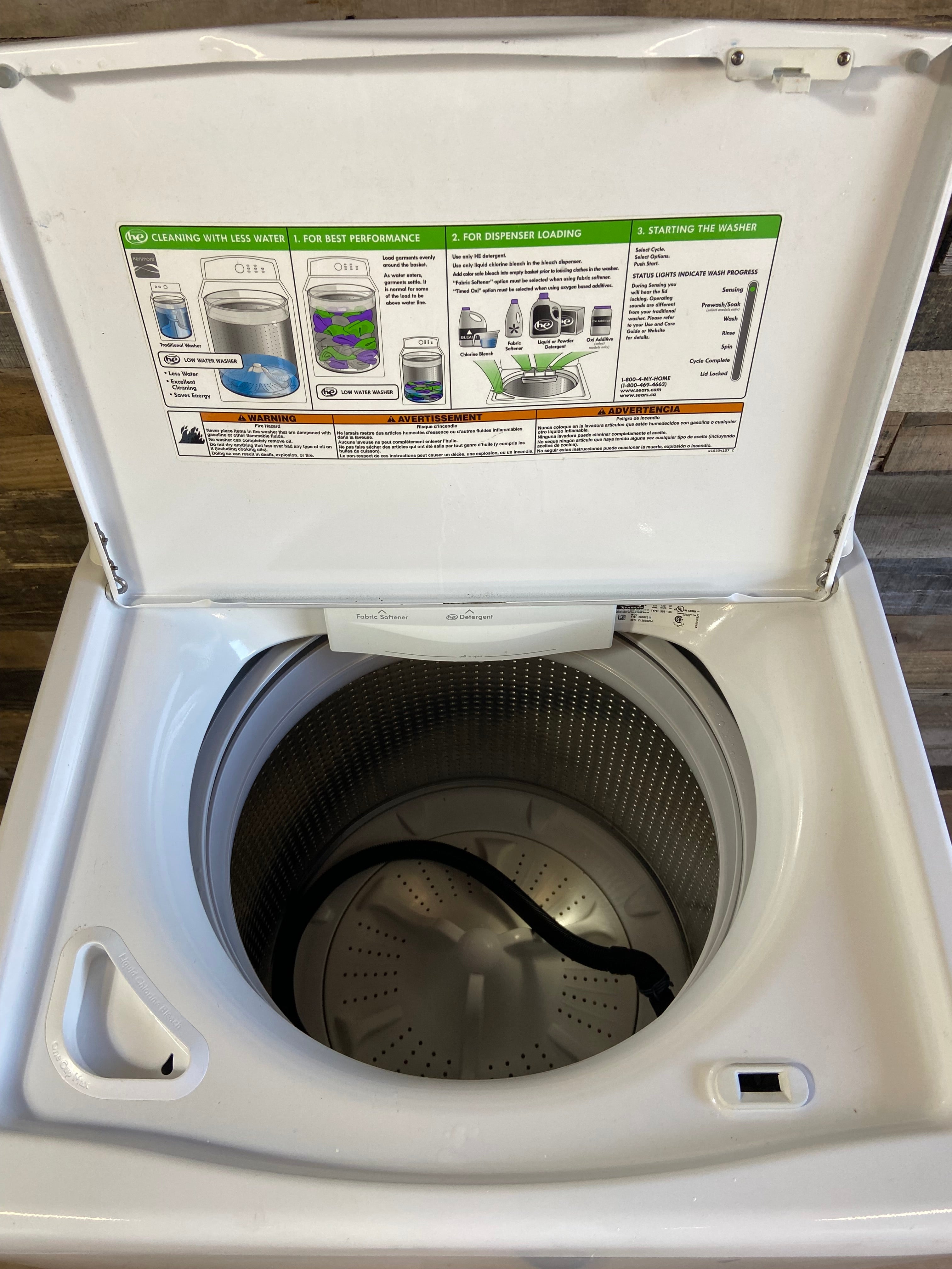 Kenmore Large Capacity Top Load Washer No Agitator