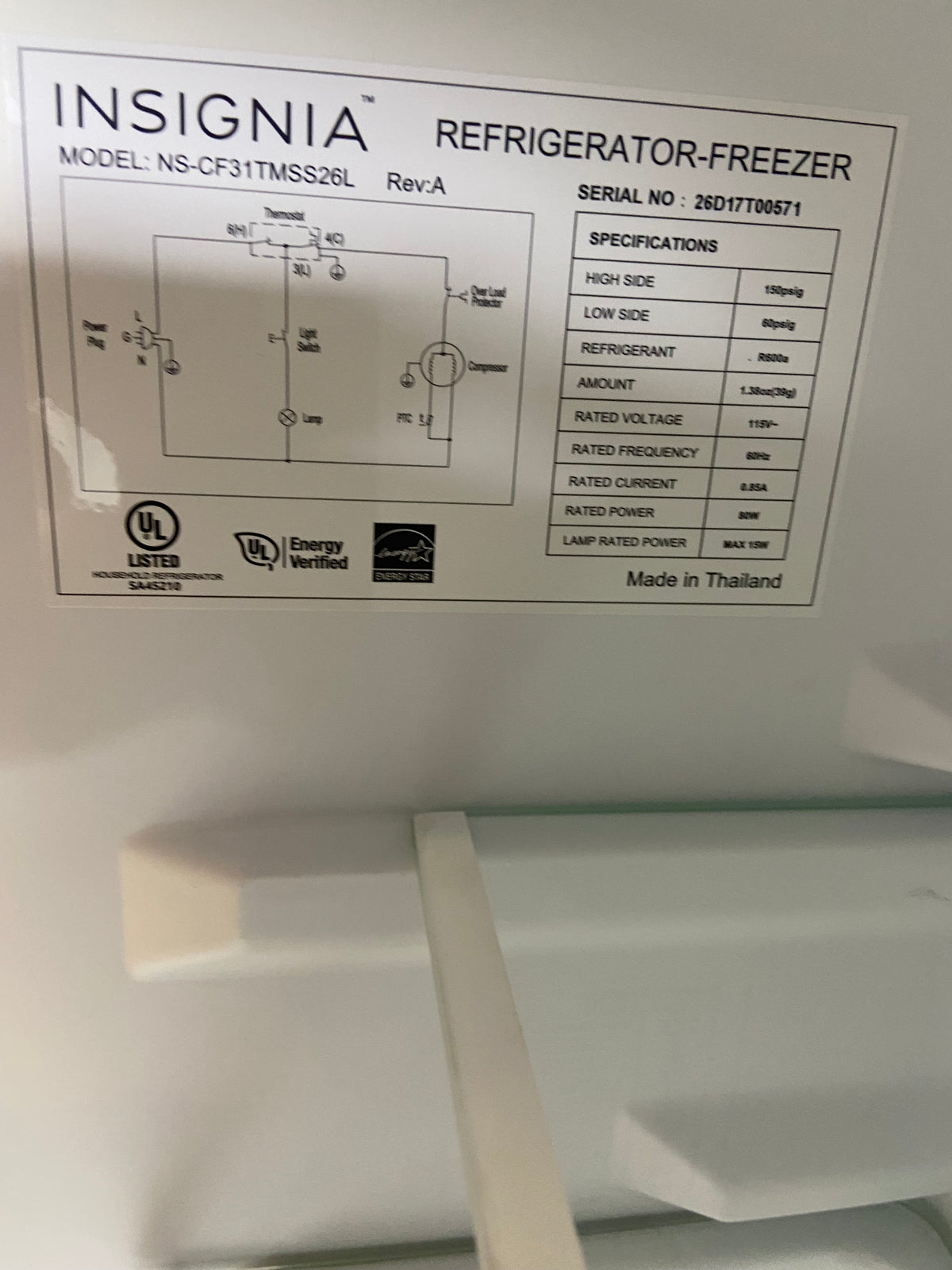Insignia Mini Refrigerator