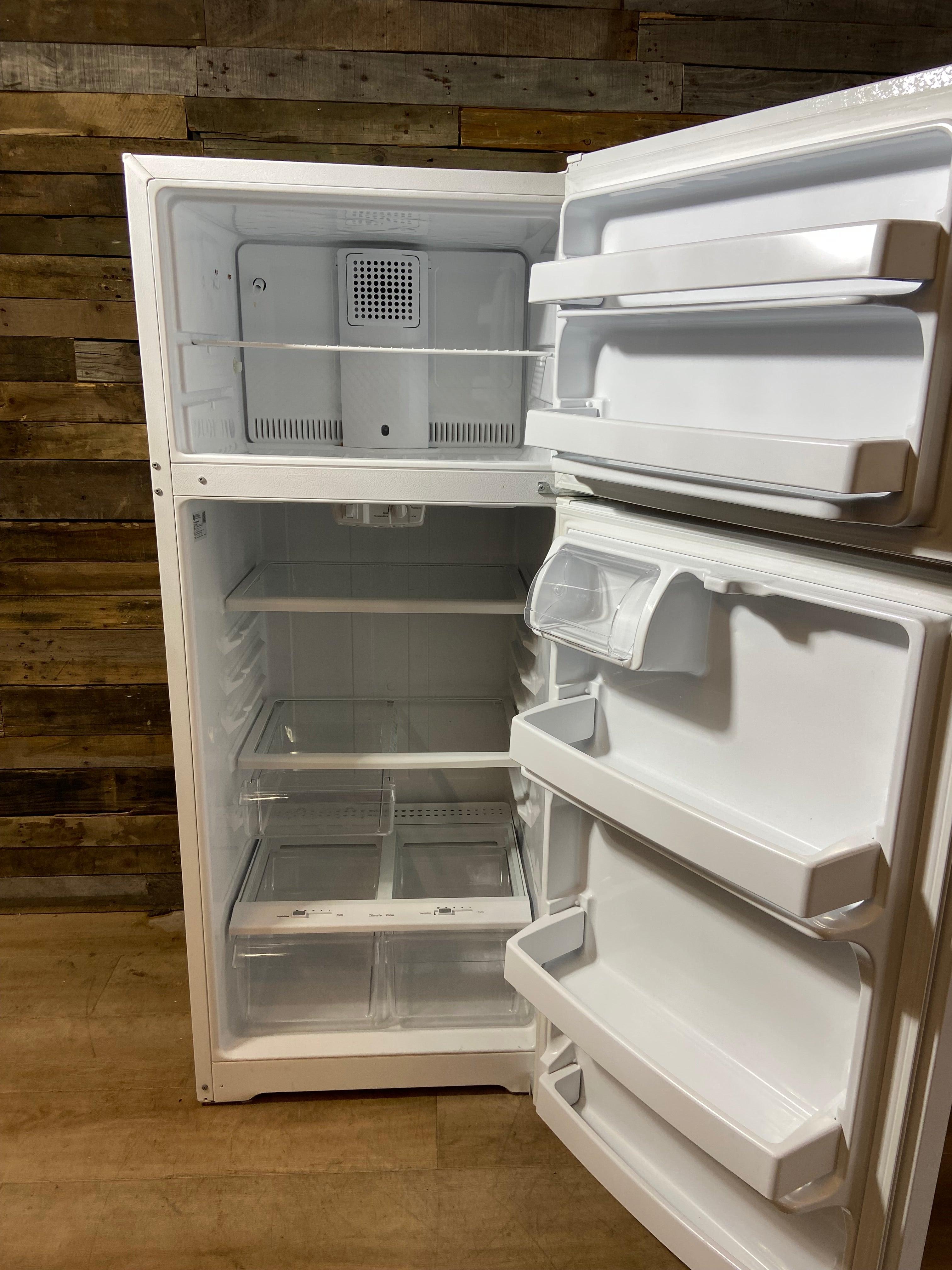 GE White Top Bottom Refrigerator