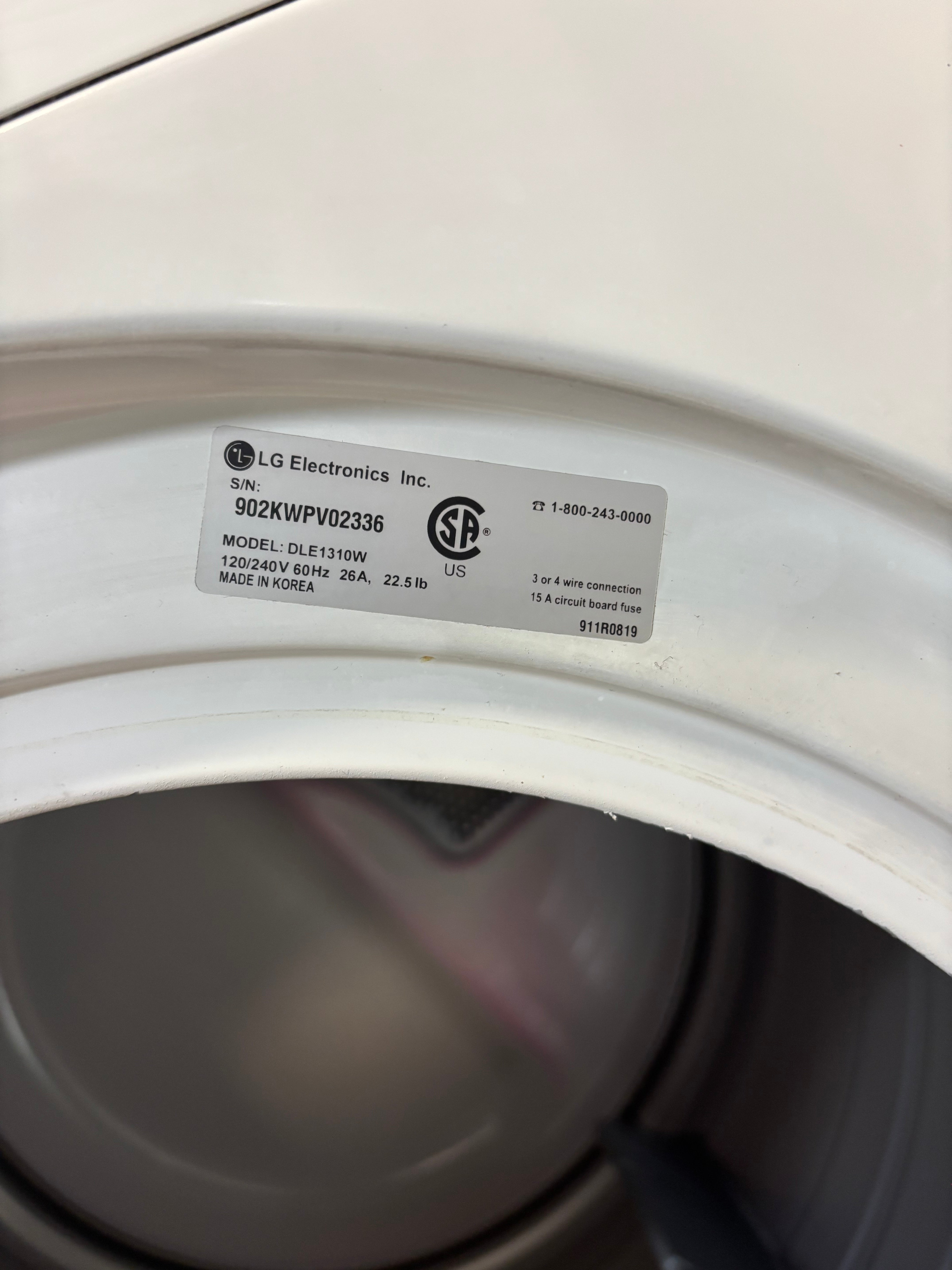 LG White Door Front Load Set
