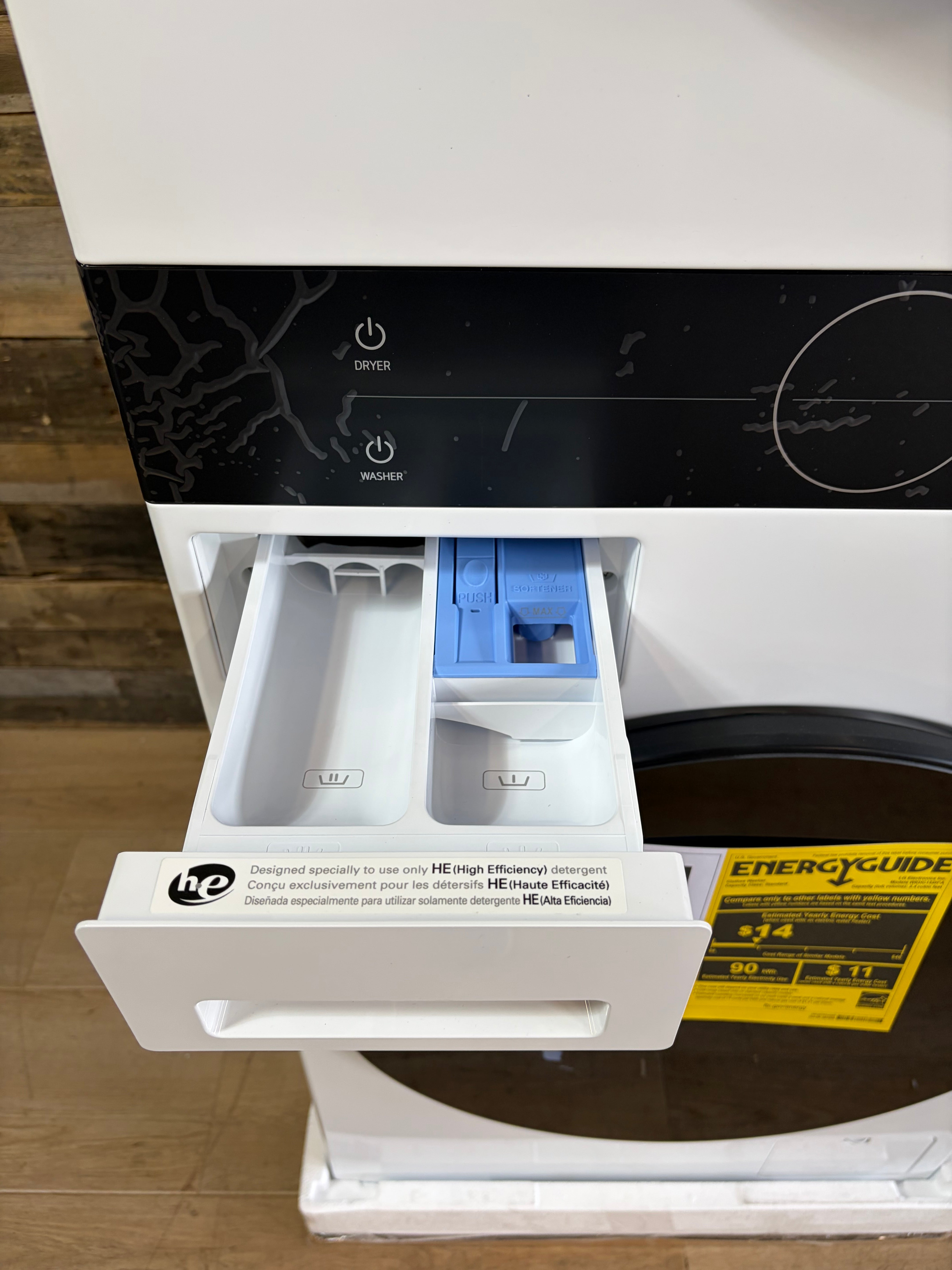 2.4 cu. ft. Washer, 4.2 cu. ft. Dual Inverter Heat Pump Ventless Electric Dryer, Washtower, Center Control AIDD in White