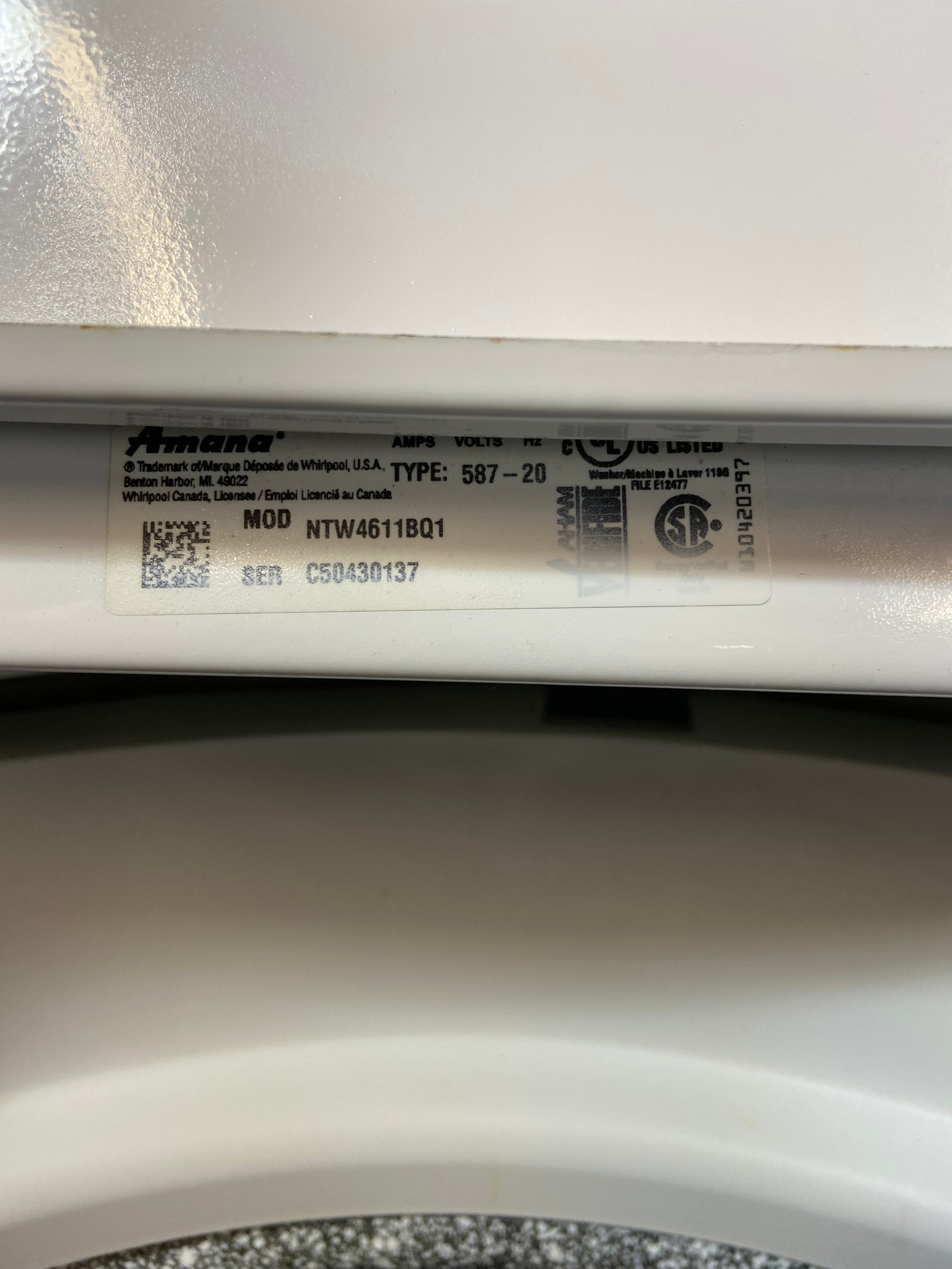 Amana Top Load Washer & Dryer Set