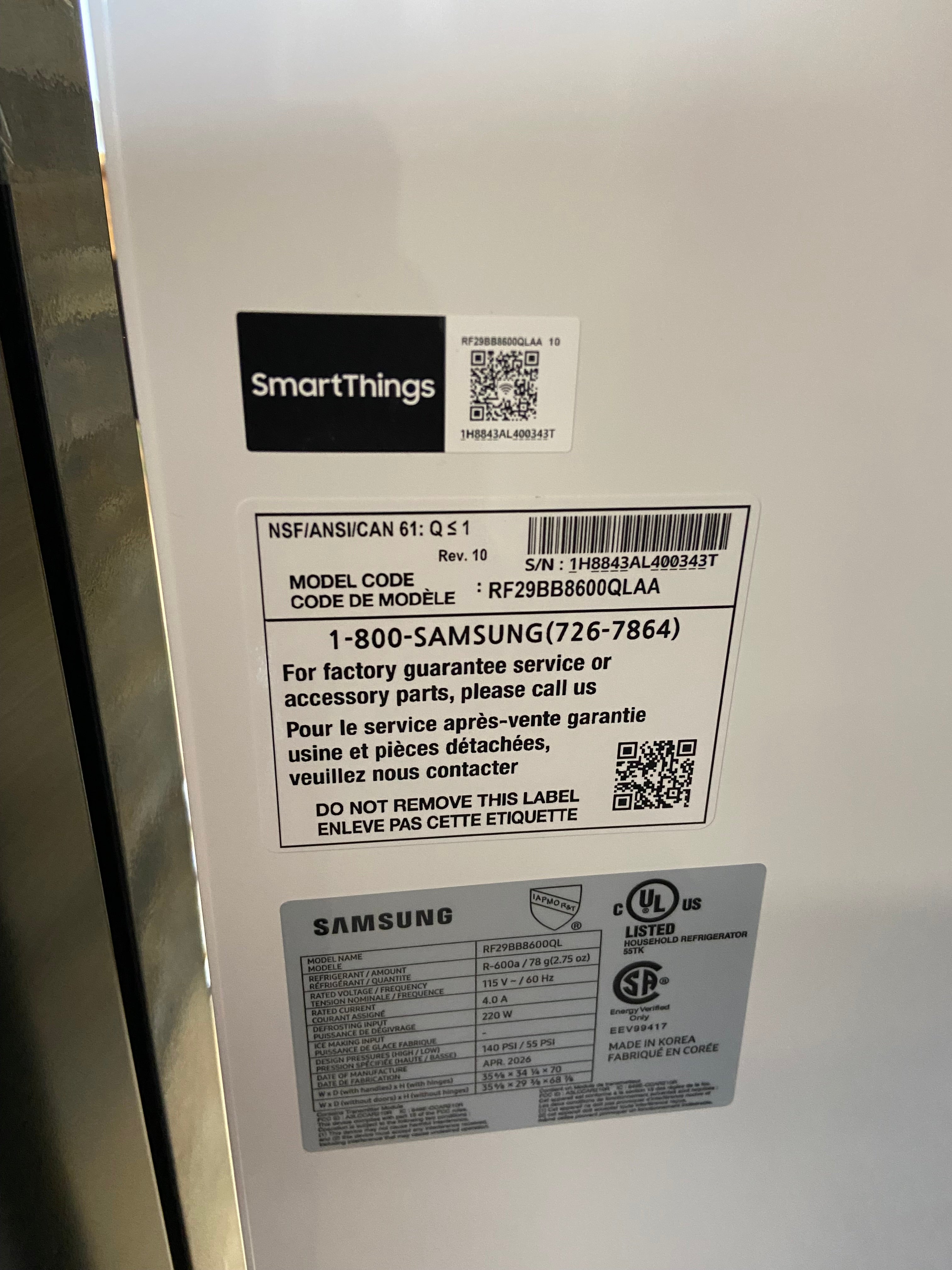 Samsung Bespoke 36 in. 29 cu. ft. Standard Depth 4-Door French Door Refrigerator with Sphere Ice in Stainless Steel