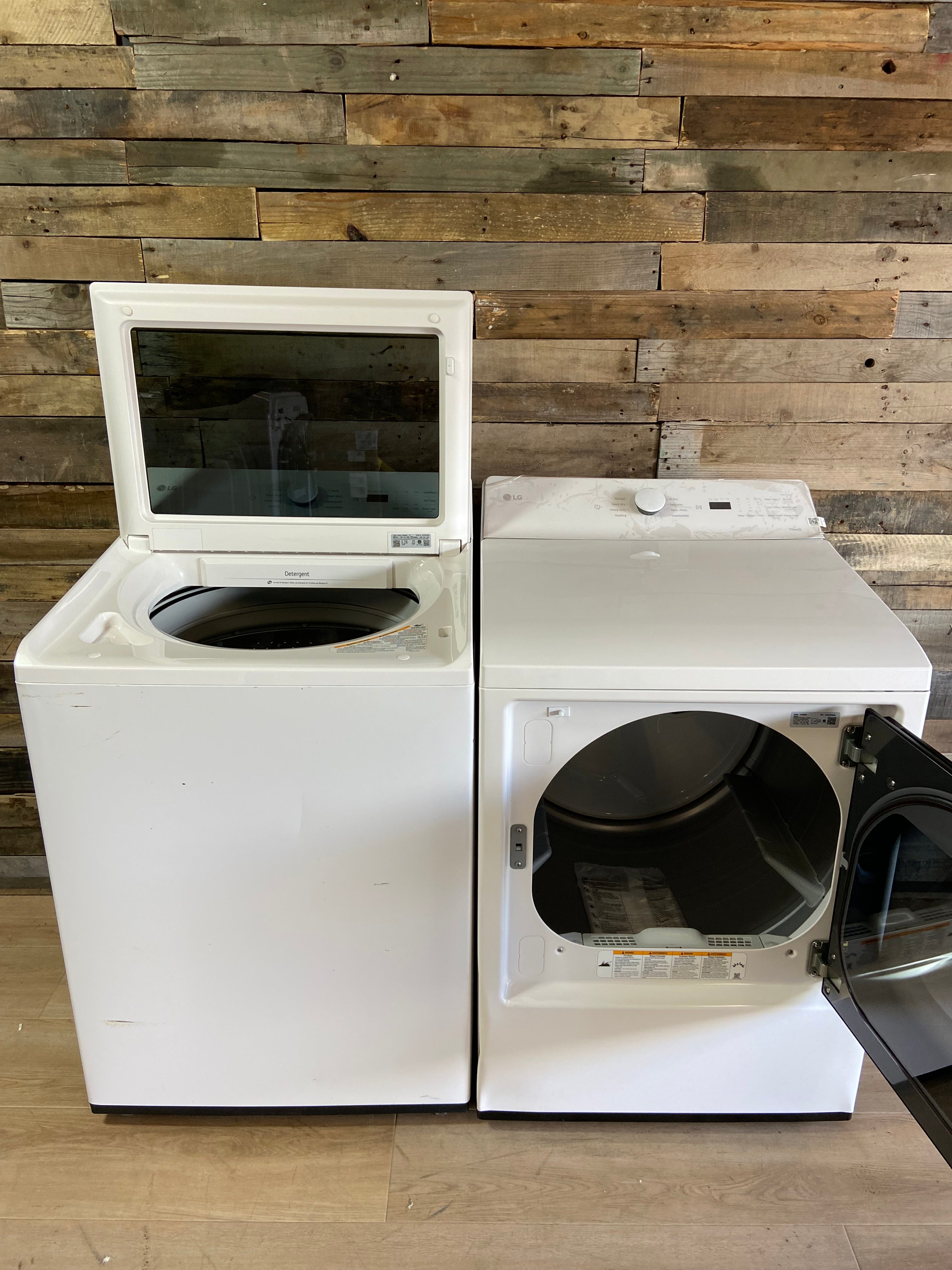 LG THINQ Washer & Electric Dryer Set – White