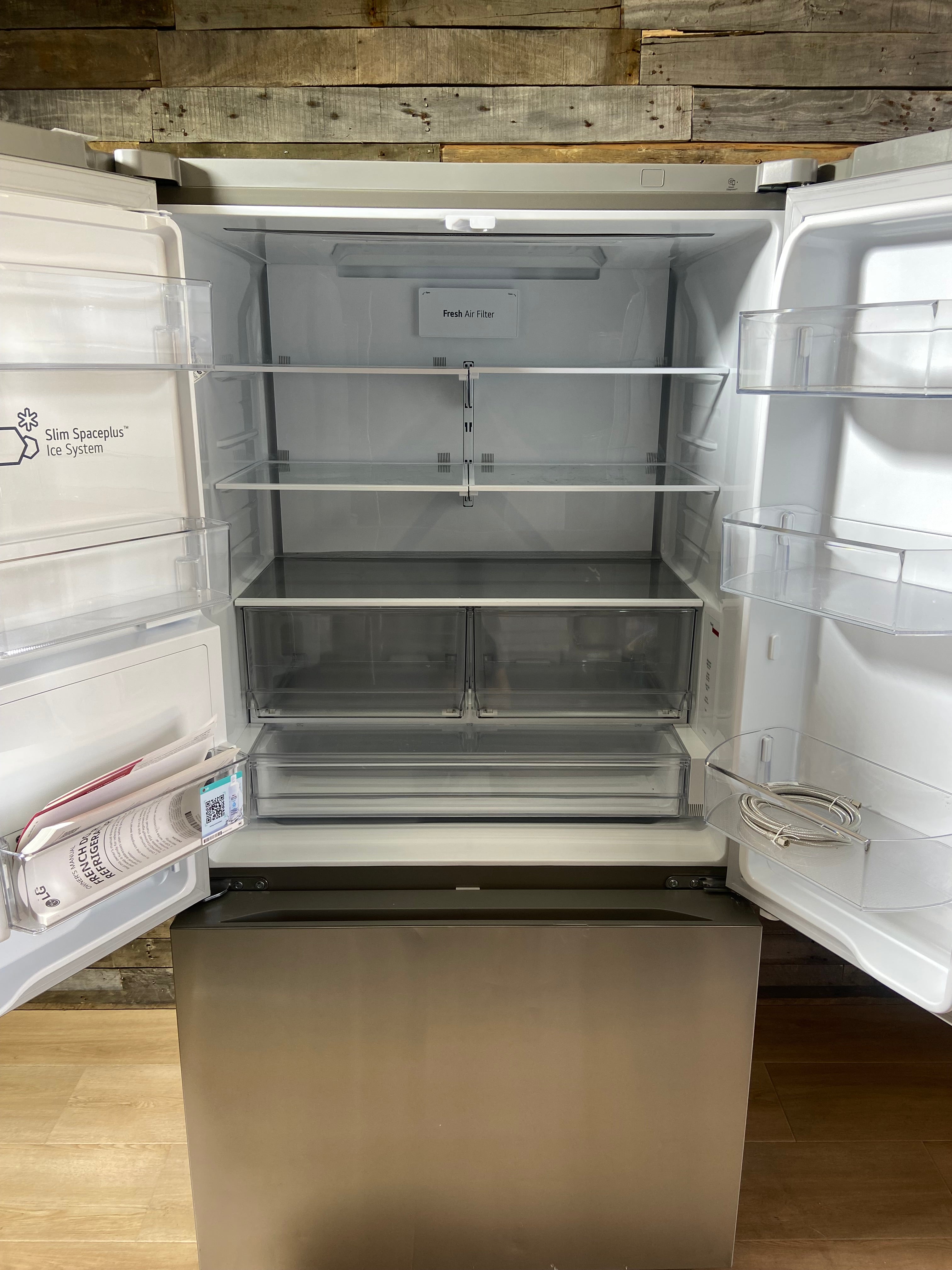 LG 26 cu. ft. Counter-Depth MAX 3-Door French Door Refrigerator in Stainless Steel