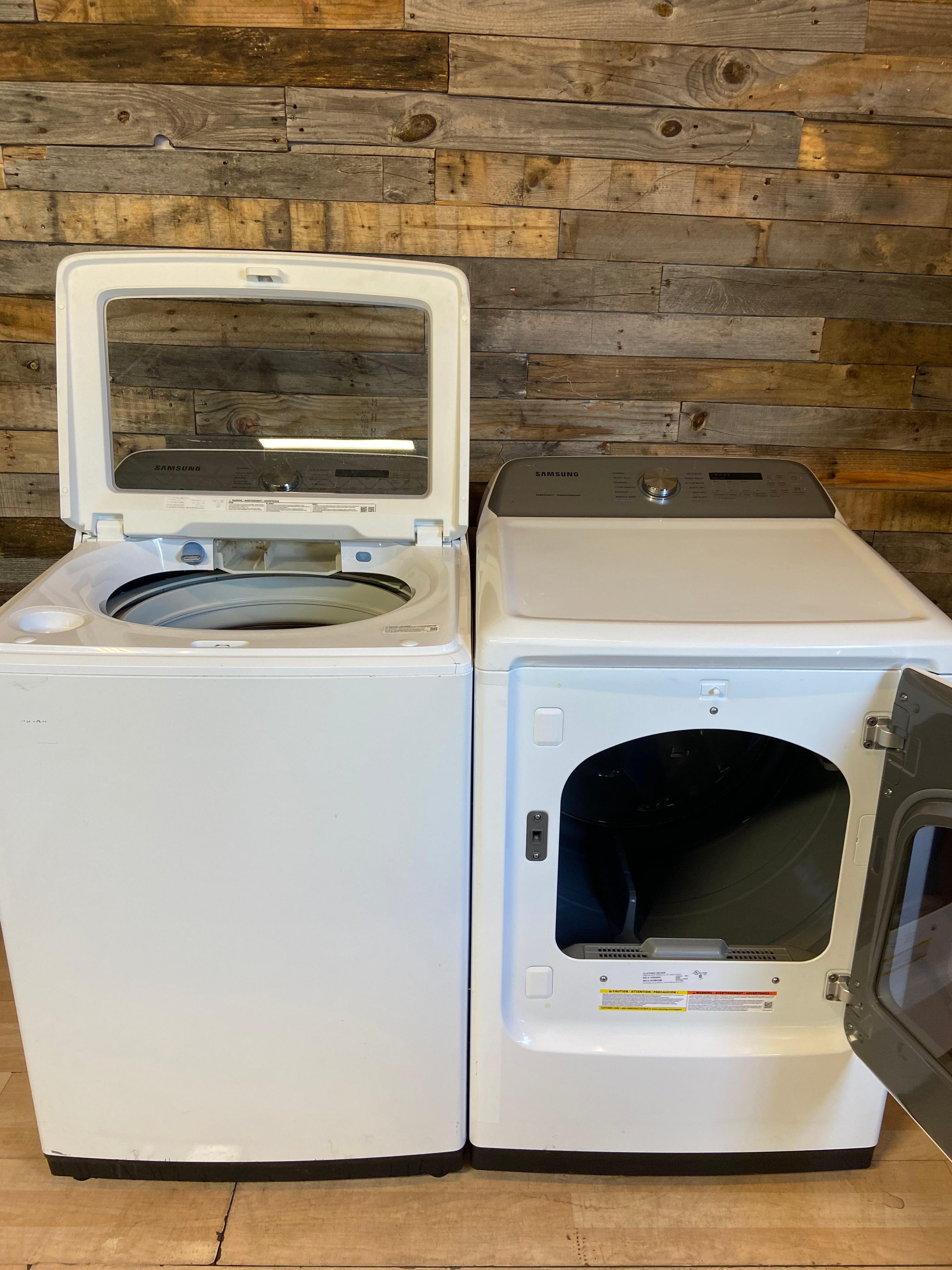 White Samsung Top Load Set