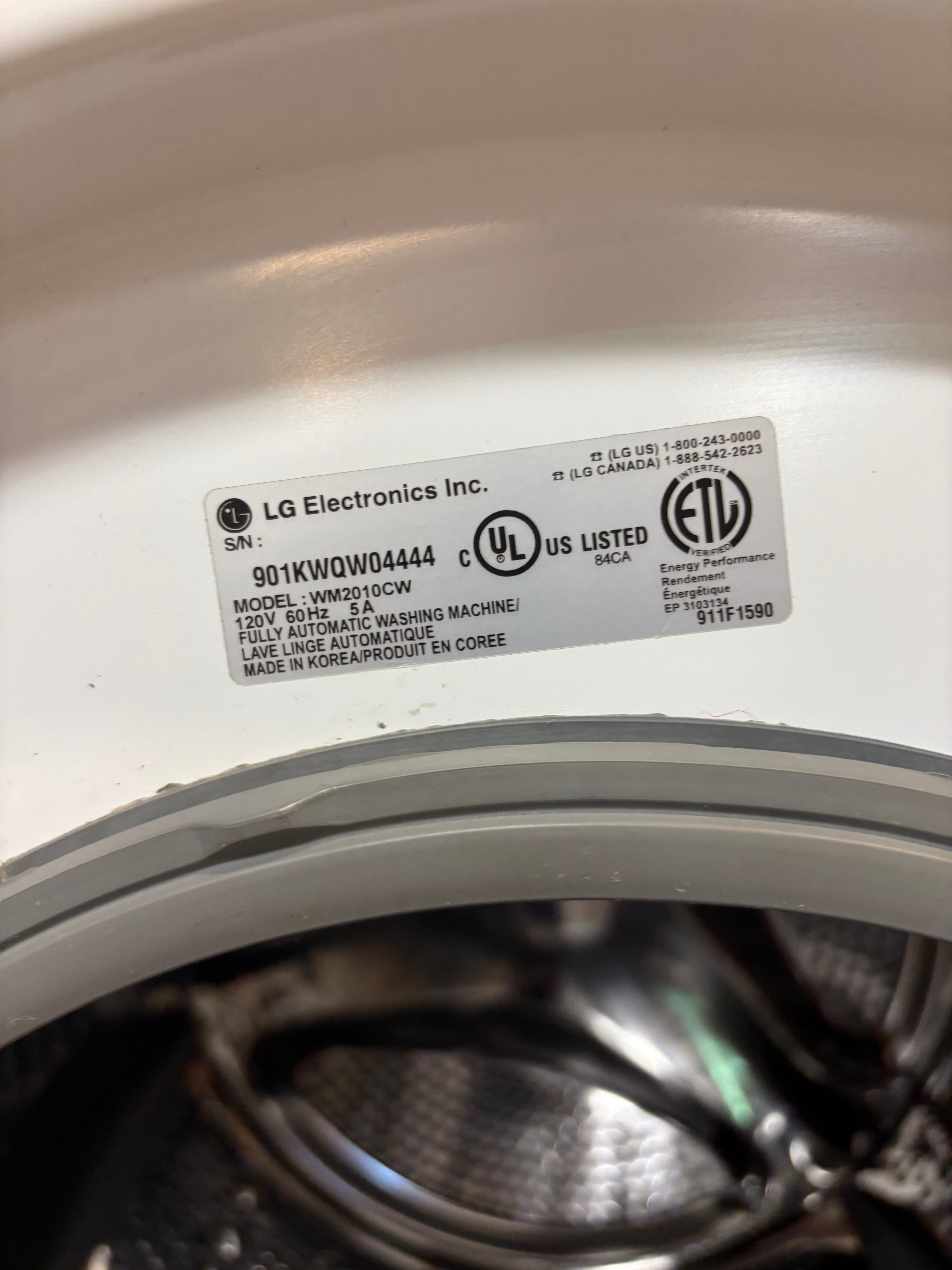 LG White Door Front Load Set