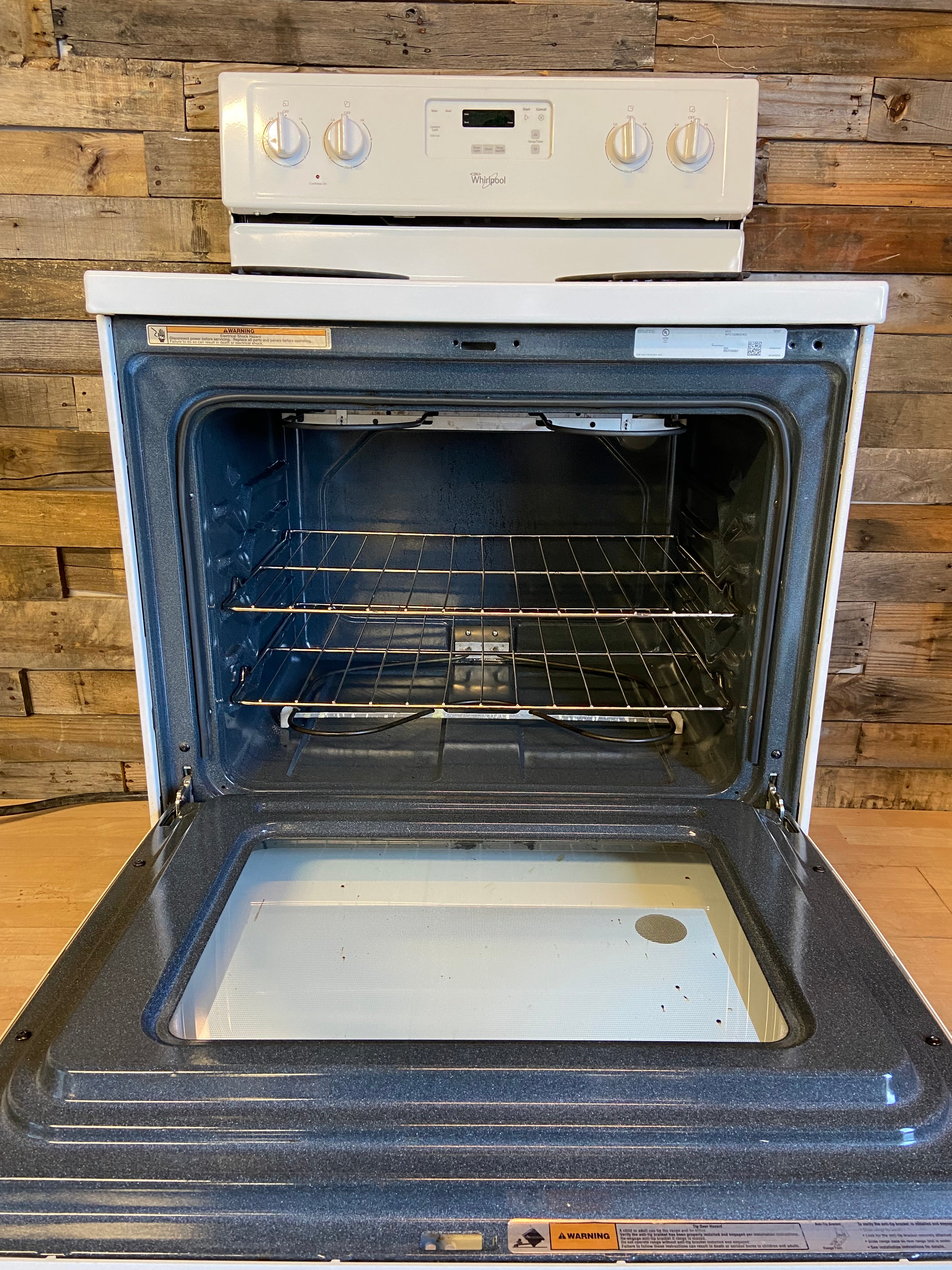 White Whirlpool Coil Top Range