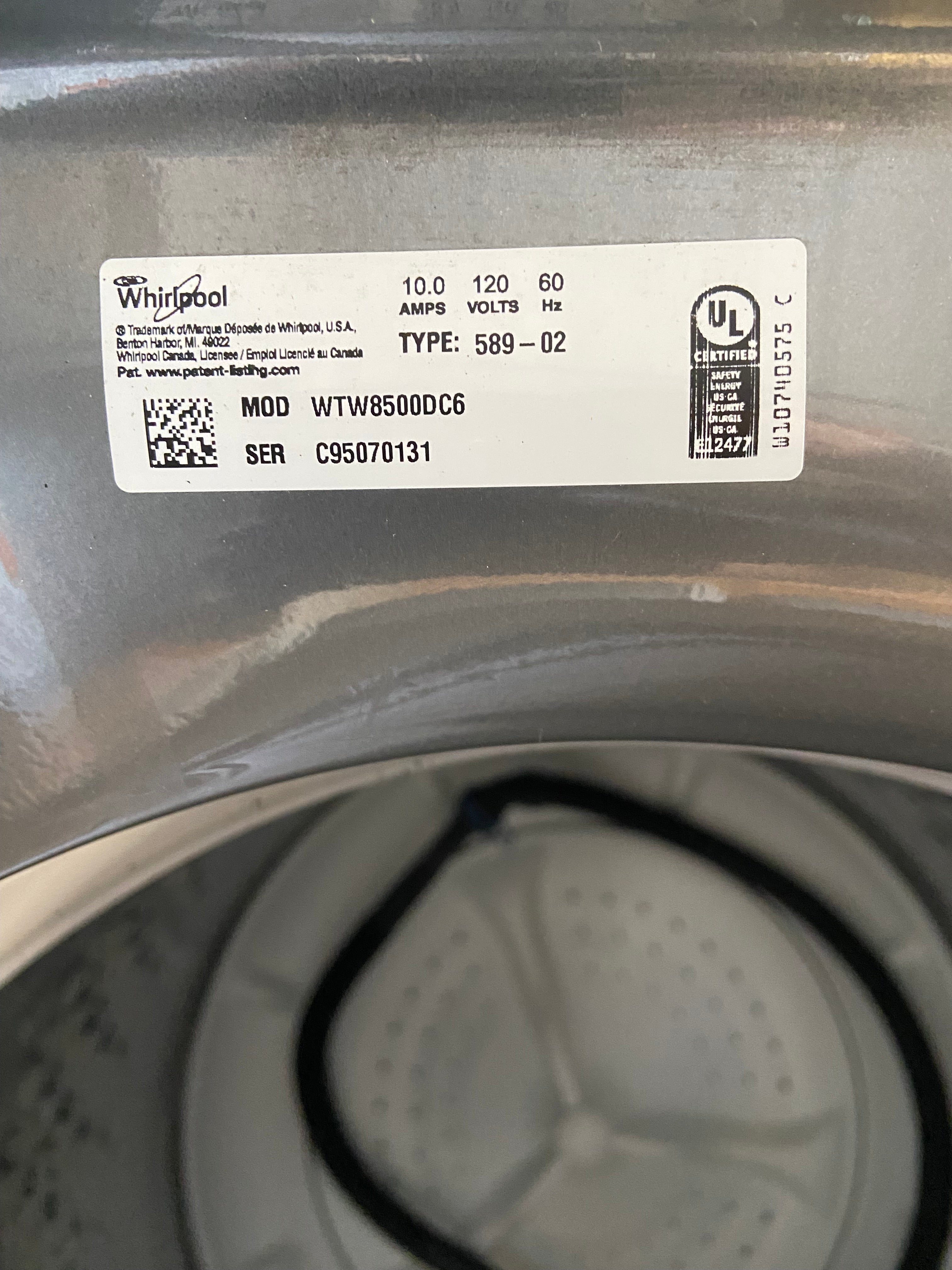 Whirlpool Cabrio Top load Set