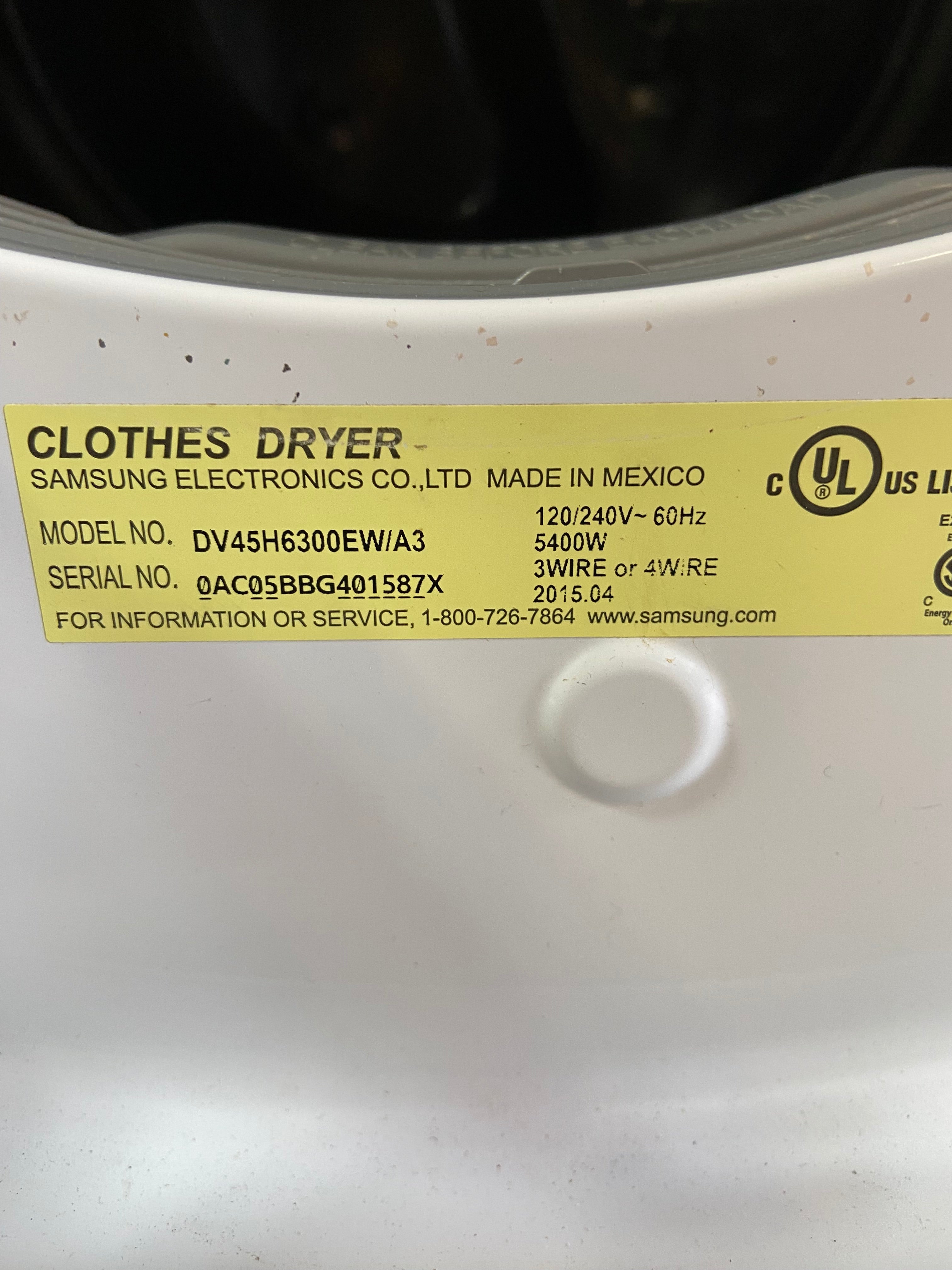 Samsung Front Load Style Dryer