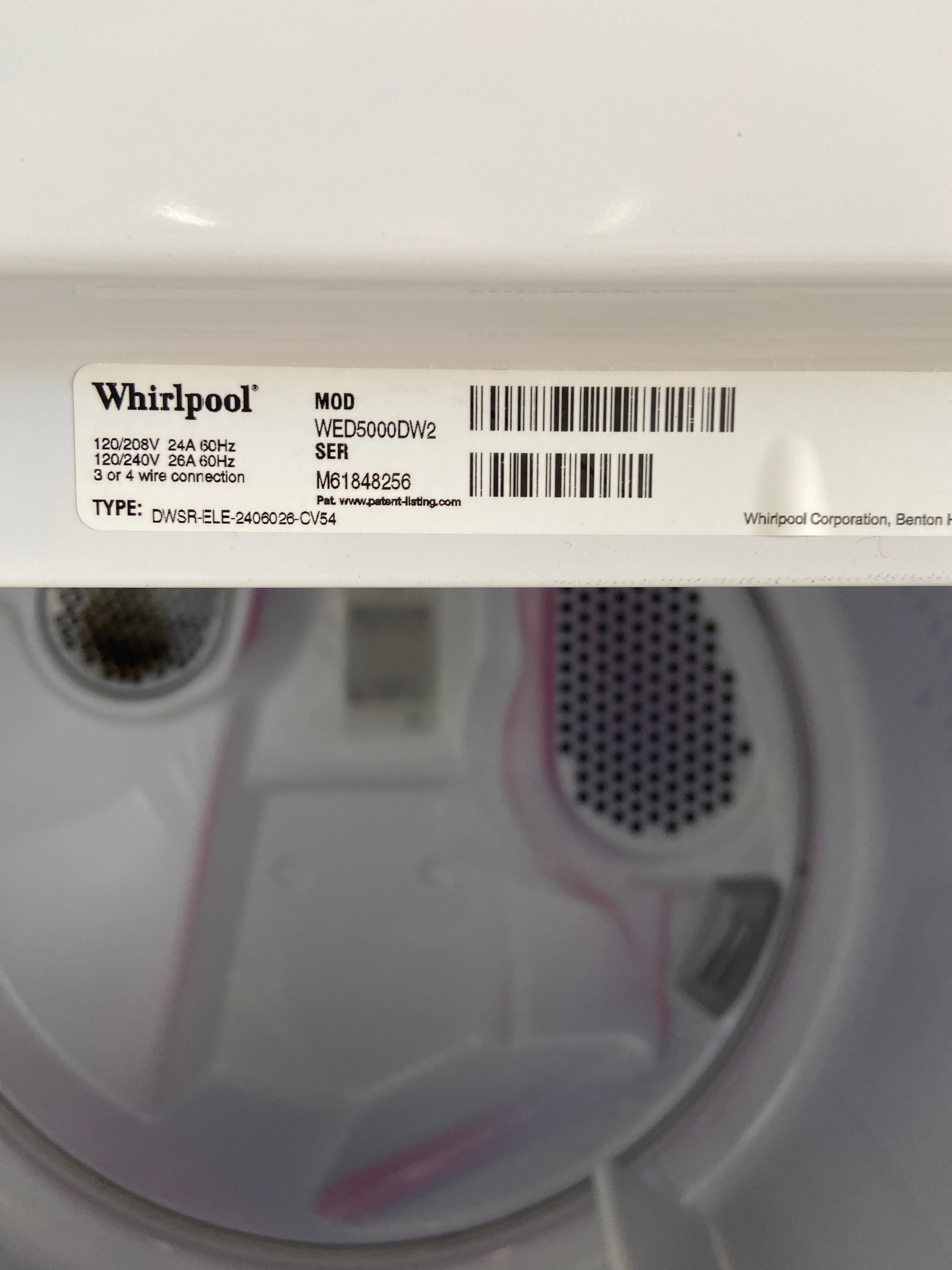 Whirlpool Top Load Washer & Dryer Set