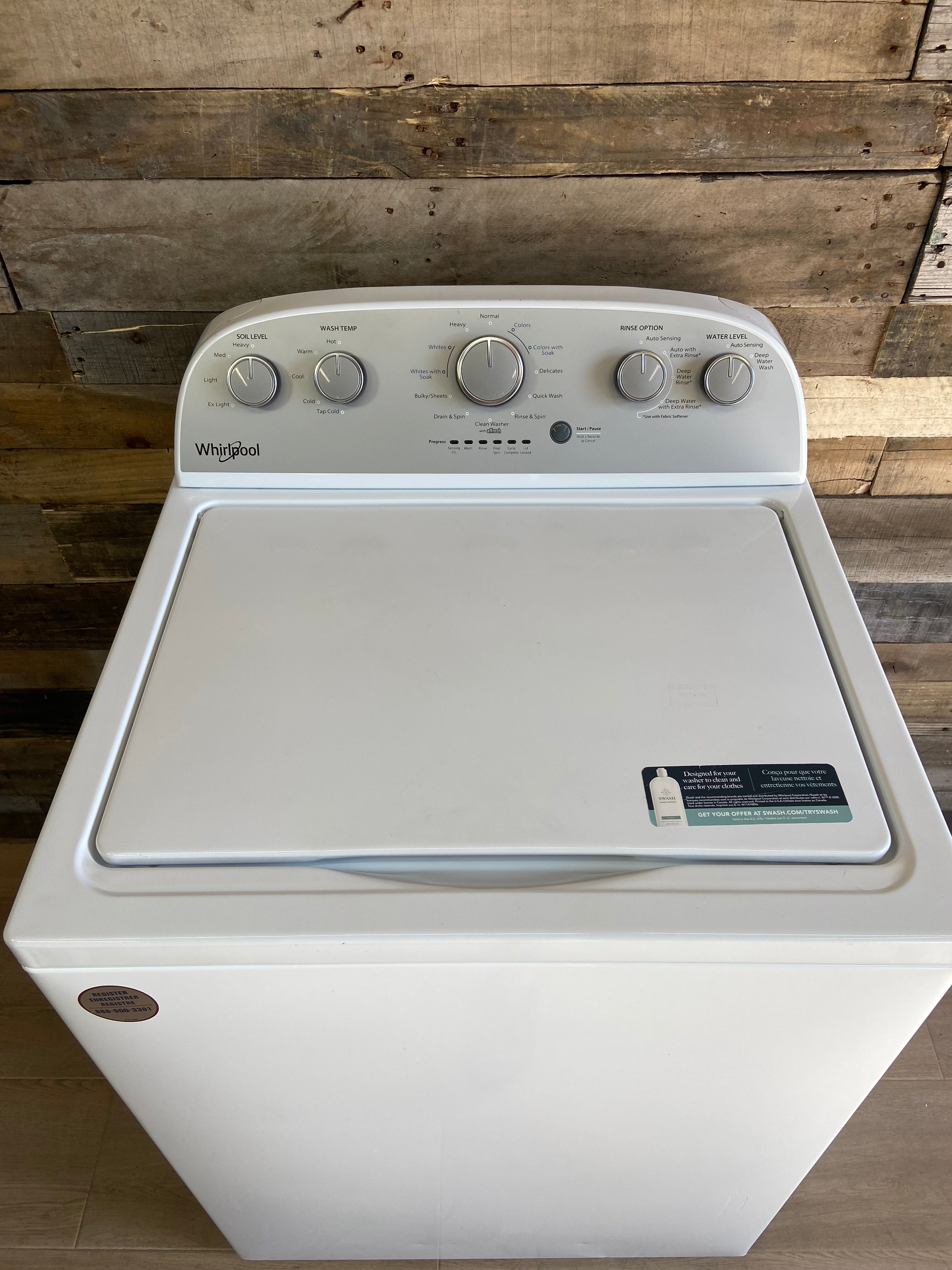 Whirlpool Stainless Steel Drum Top Load Washer