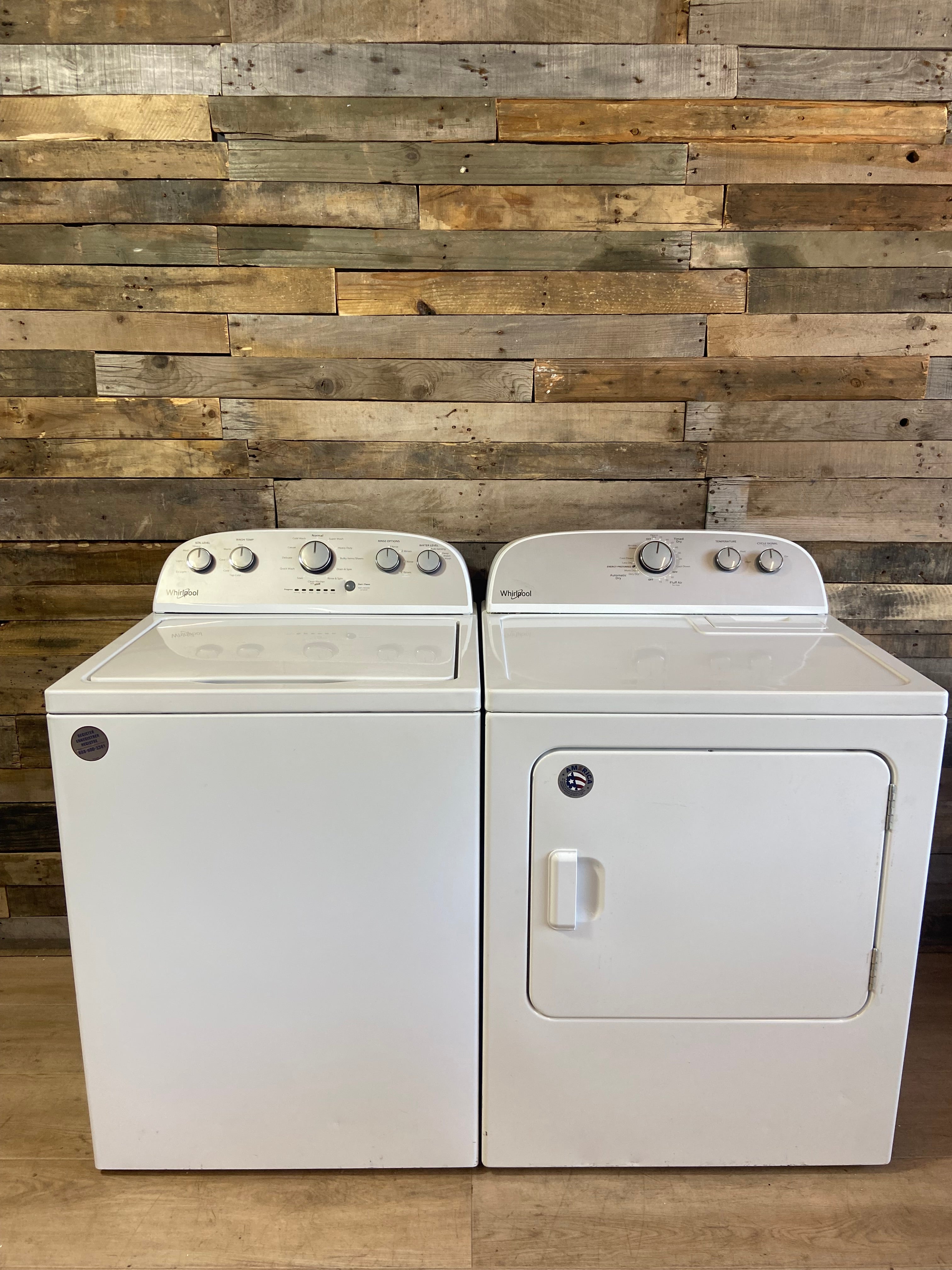 Whirlpool Grey Face Top Load Set