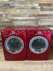 LG Red Front Load Washer Dryer Set