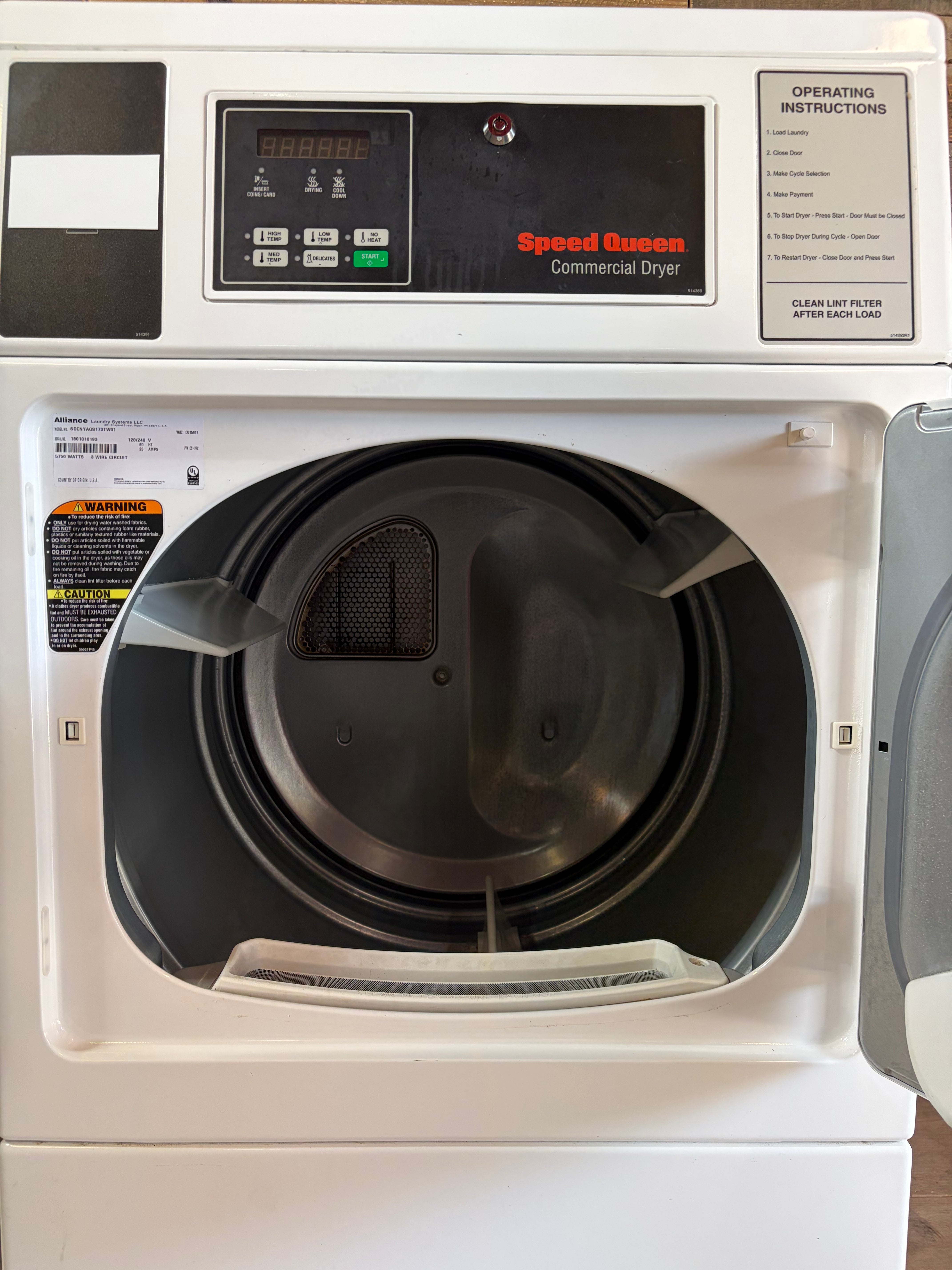 SpeedQueen Commercial Front Load Washer Dryer Set
