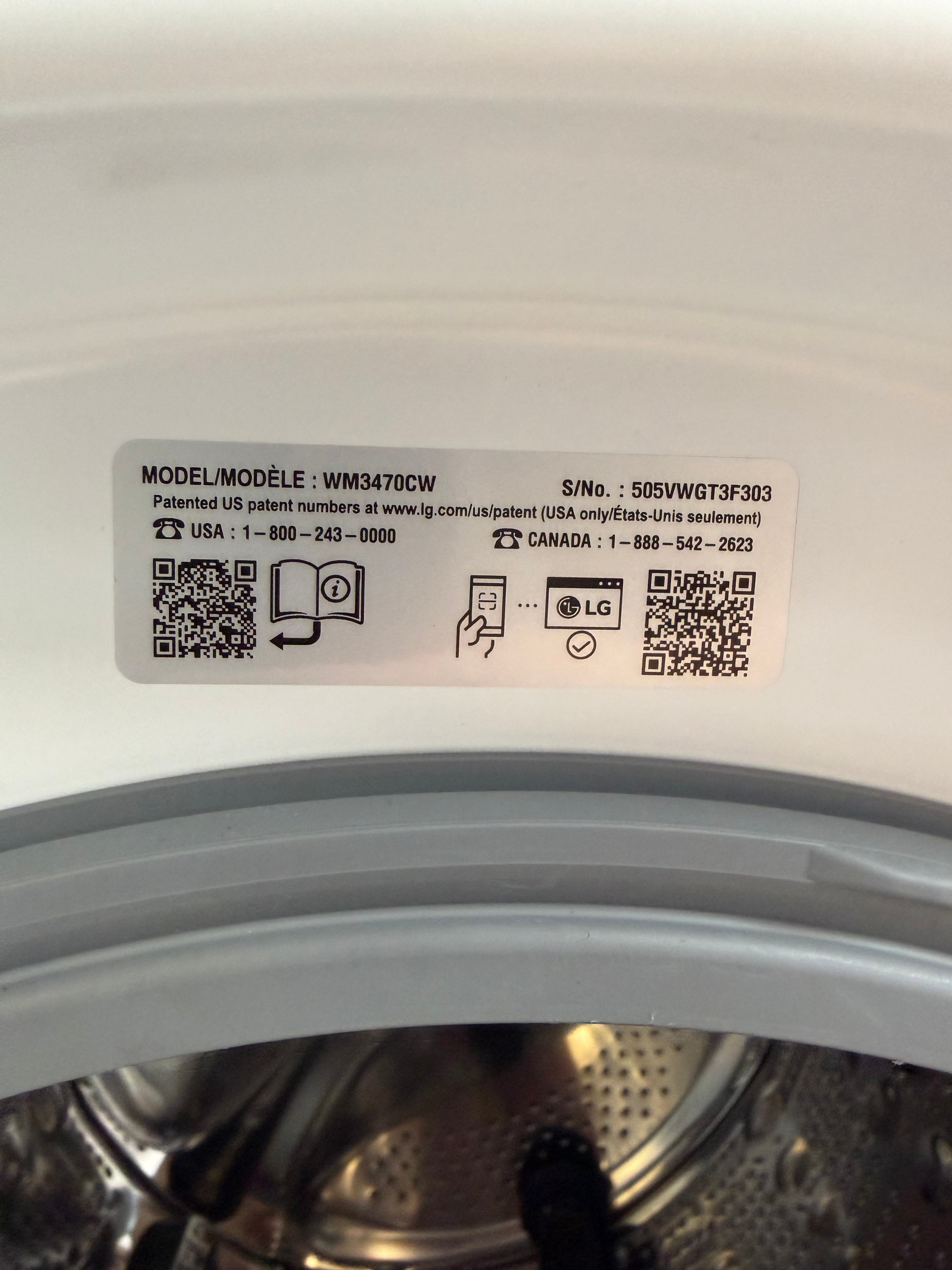 LG Direct Drive White Front Load Set