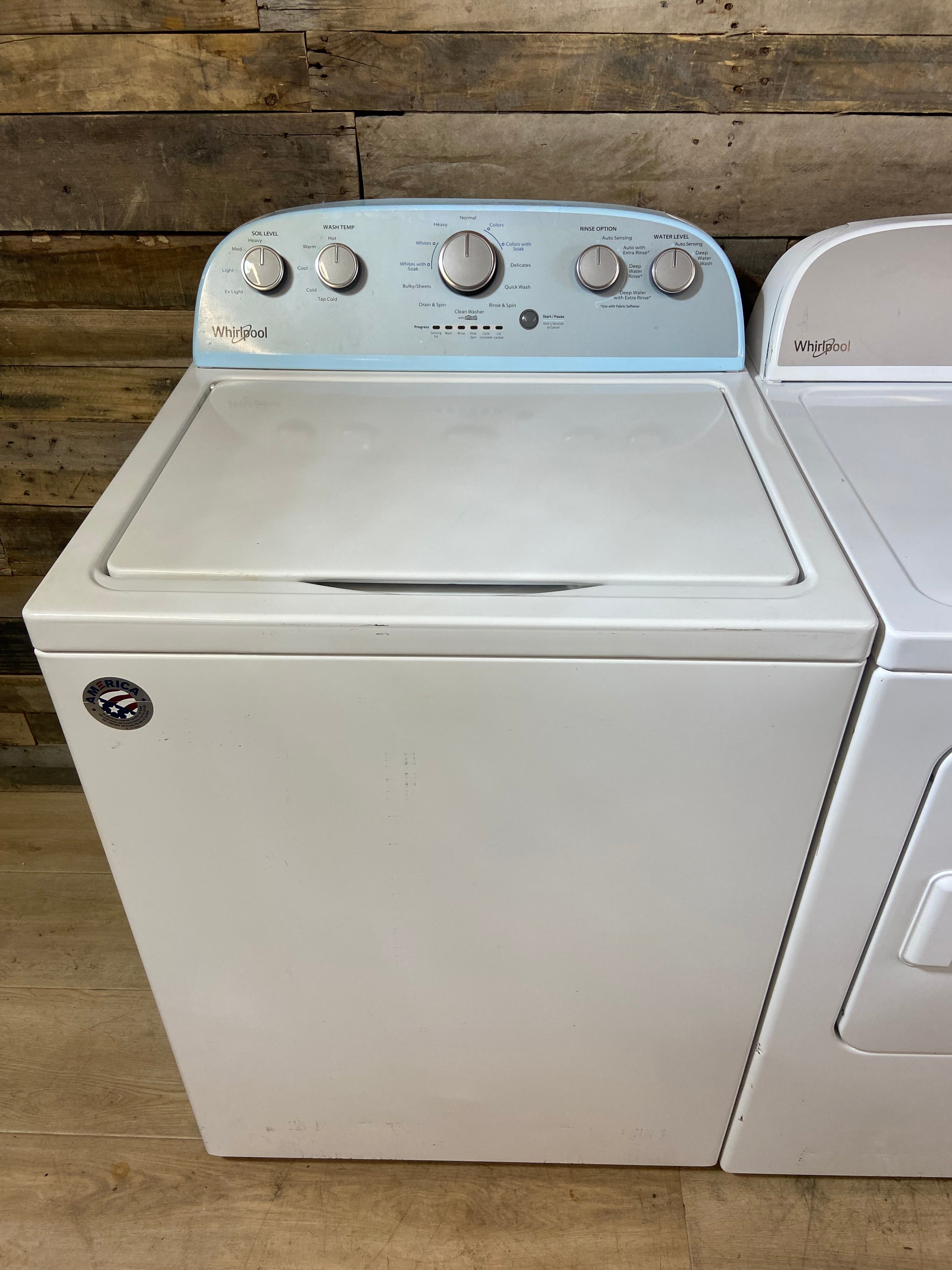 Whirlpool Grey Face Large Capacity Top Load Set