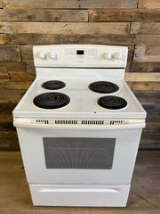 Amana White 4 Burner Coil Top Range