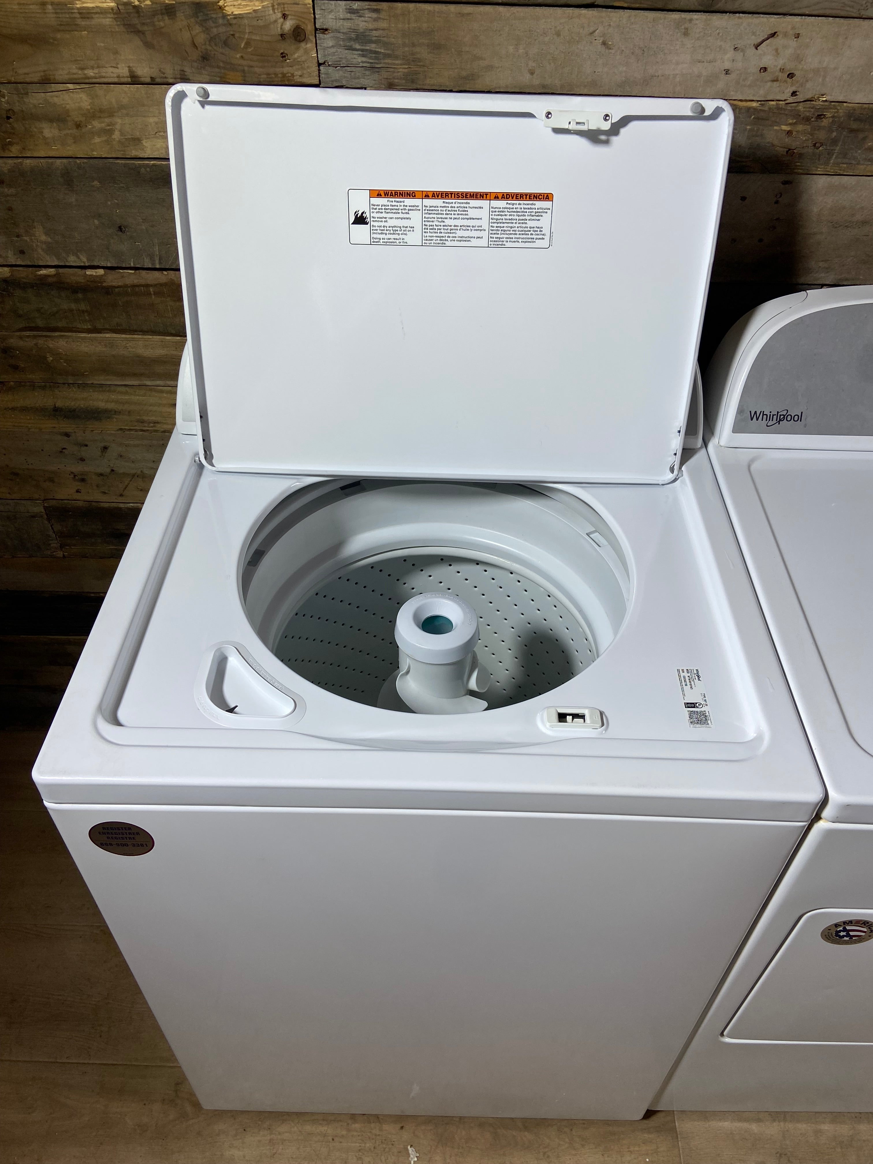 Whirlpool Top Load Grey Face Washer & Dryer Set