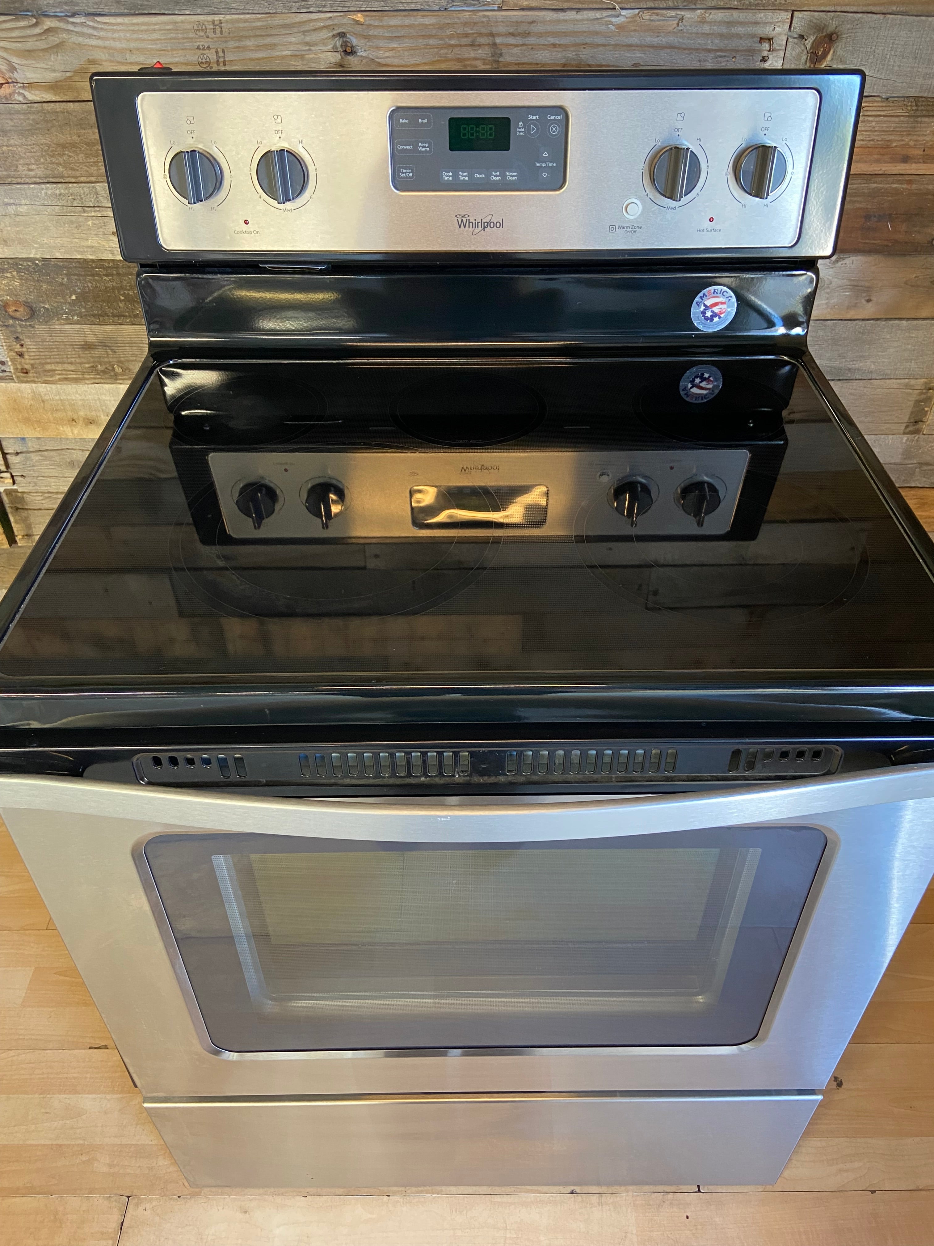 Whirlpool Stainless 5 Burner Glass Top Range