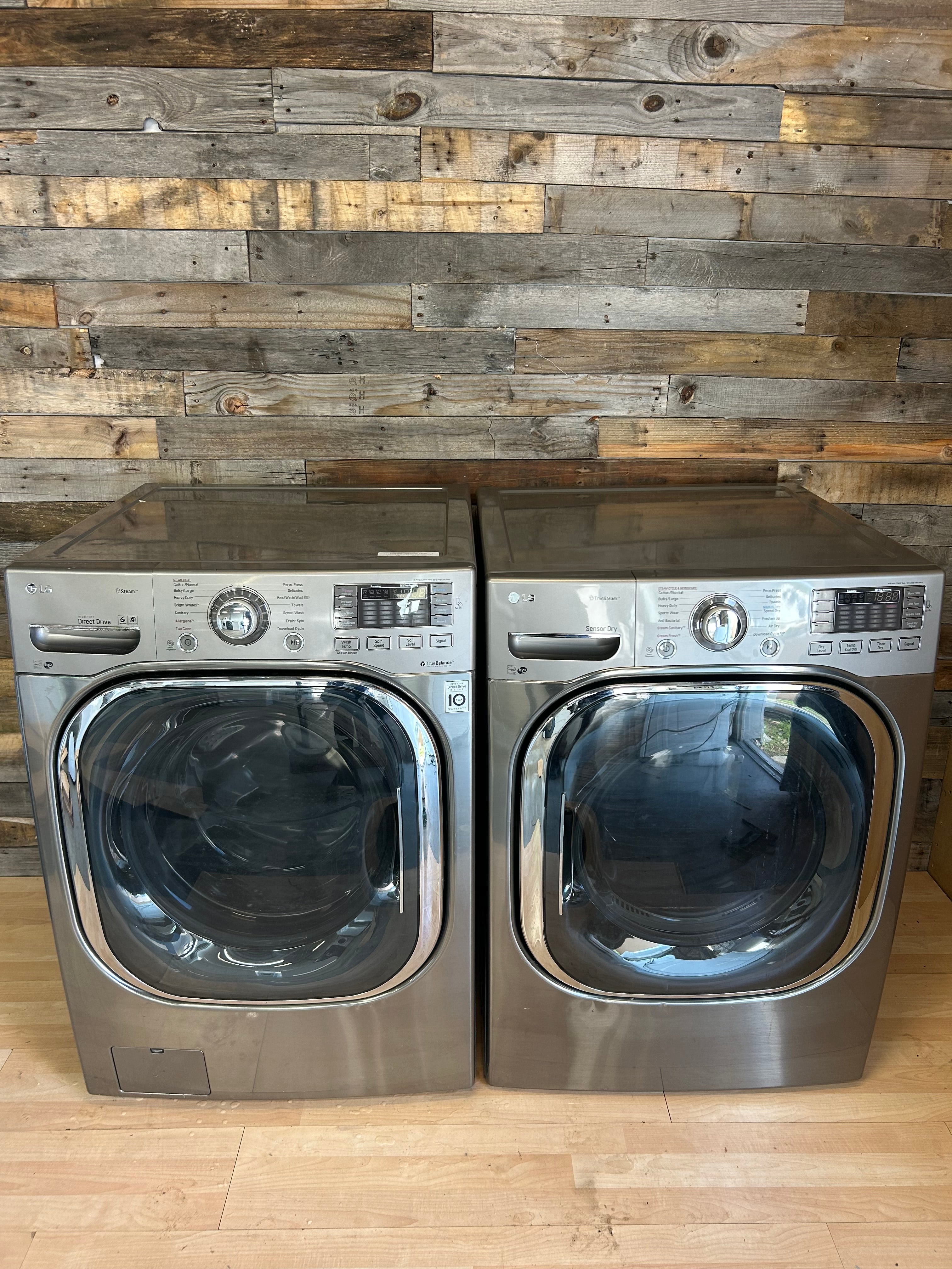 Stainless LG TrueSteam Front Load Set