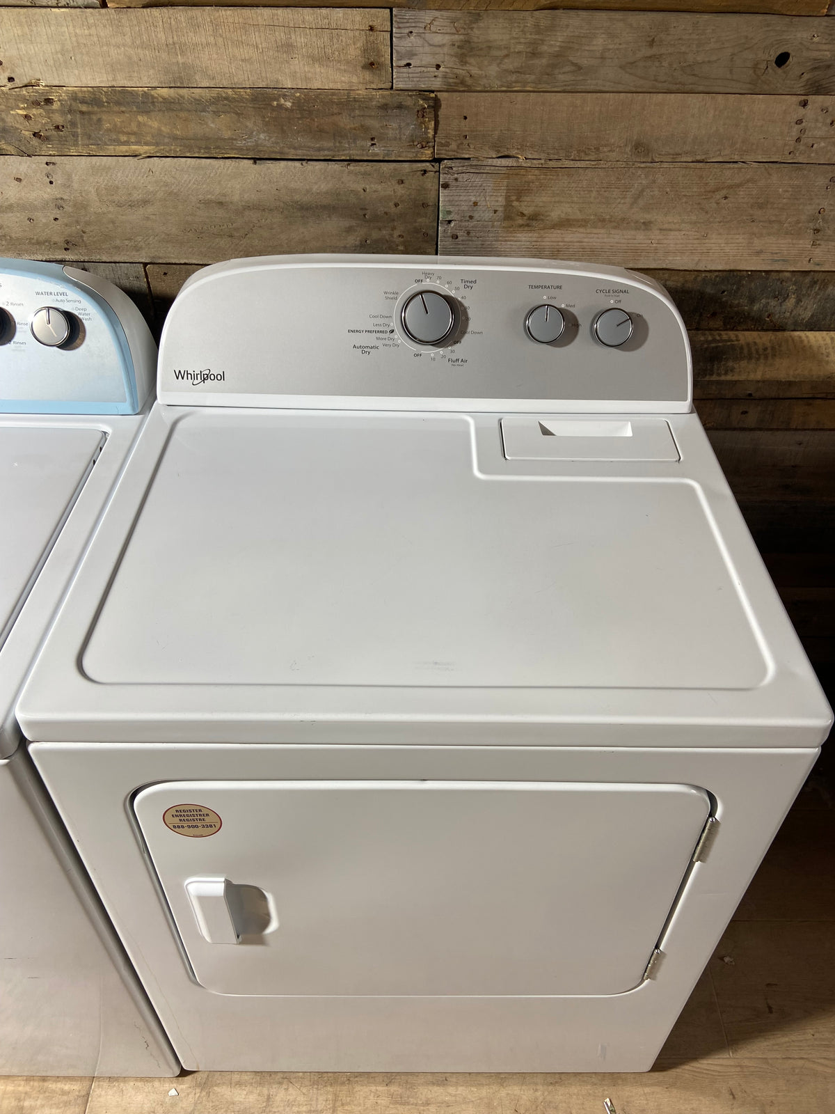 Whirlpool Top Load Grey Panel Washer & Dryer Set