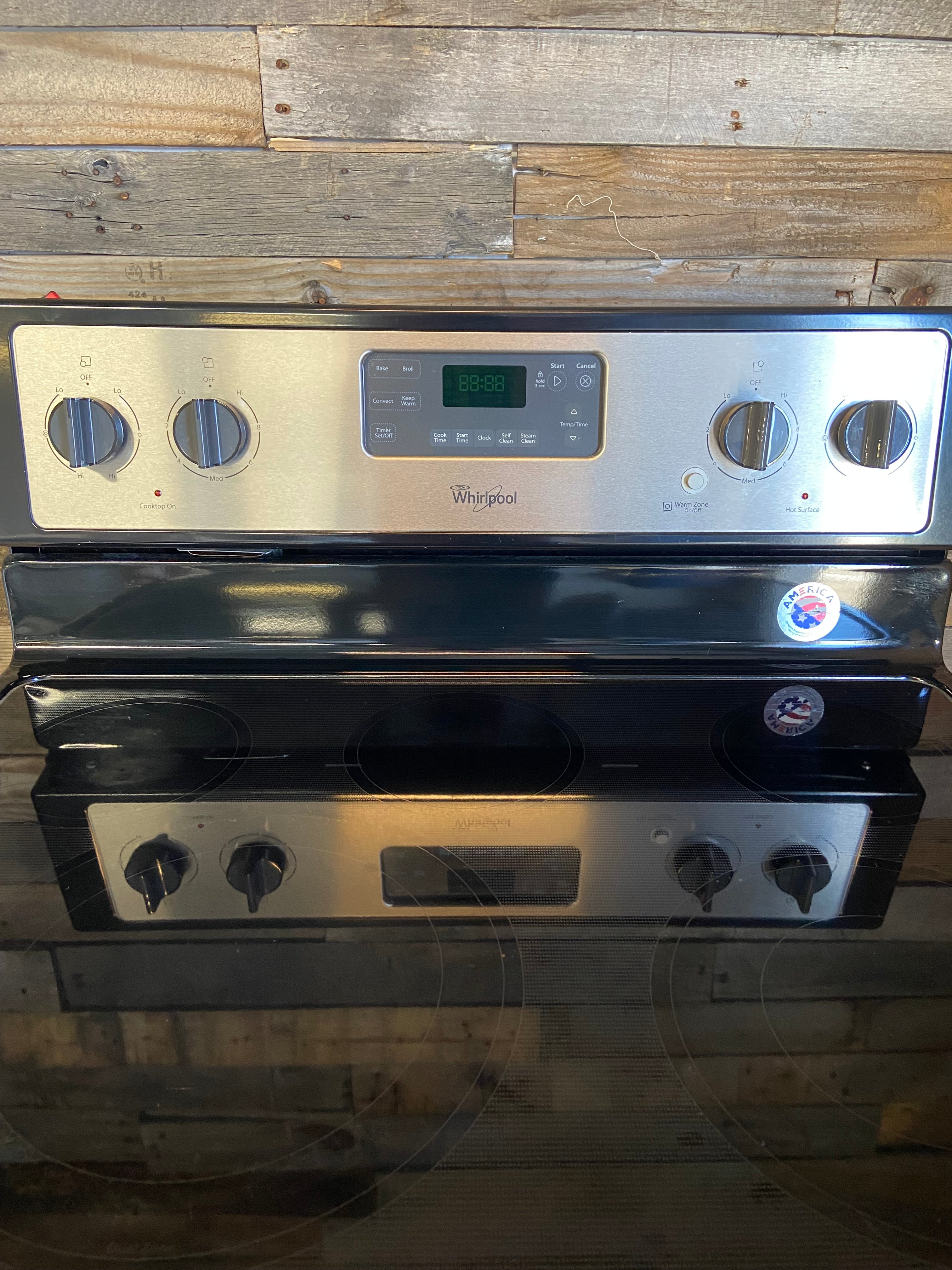Whirlpool Stainless 5 Burner Glass Top Range