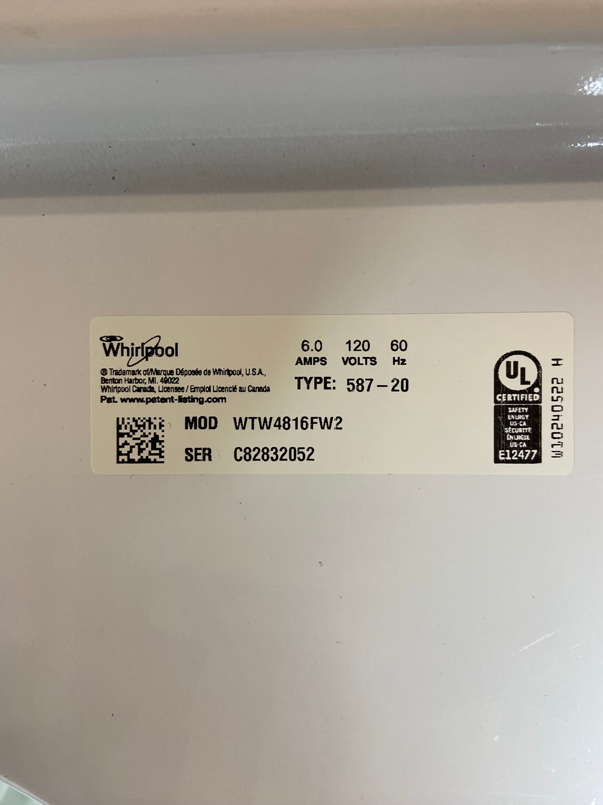 Whirlpool Top Load Grey Panel Washer & Dryer Set